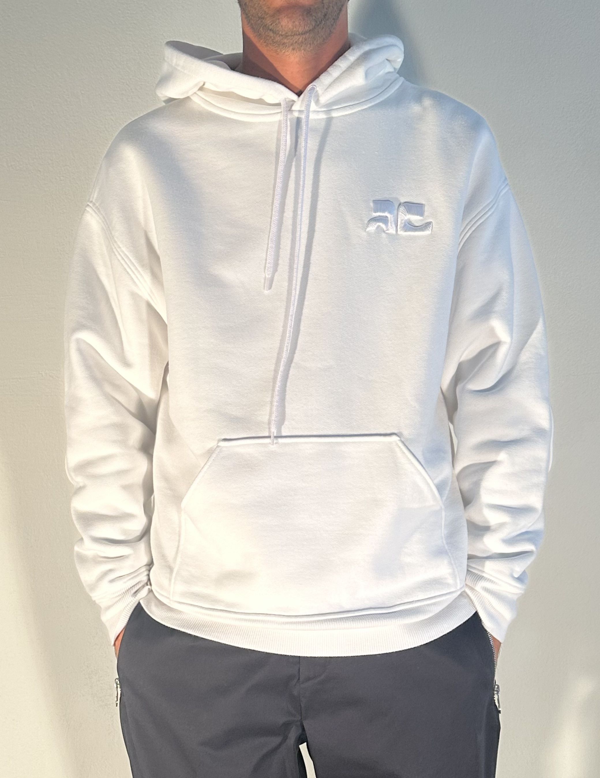 Courreges Raised logo Vintage Hoodie Size US L / EU 52-54 / 3 - 4 Thumbnail