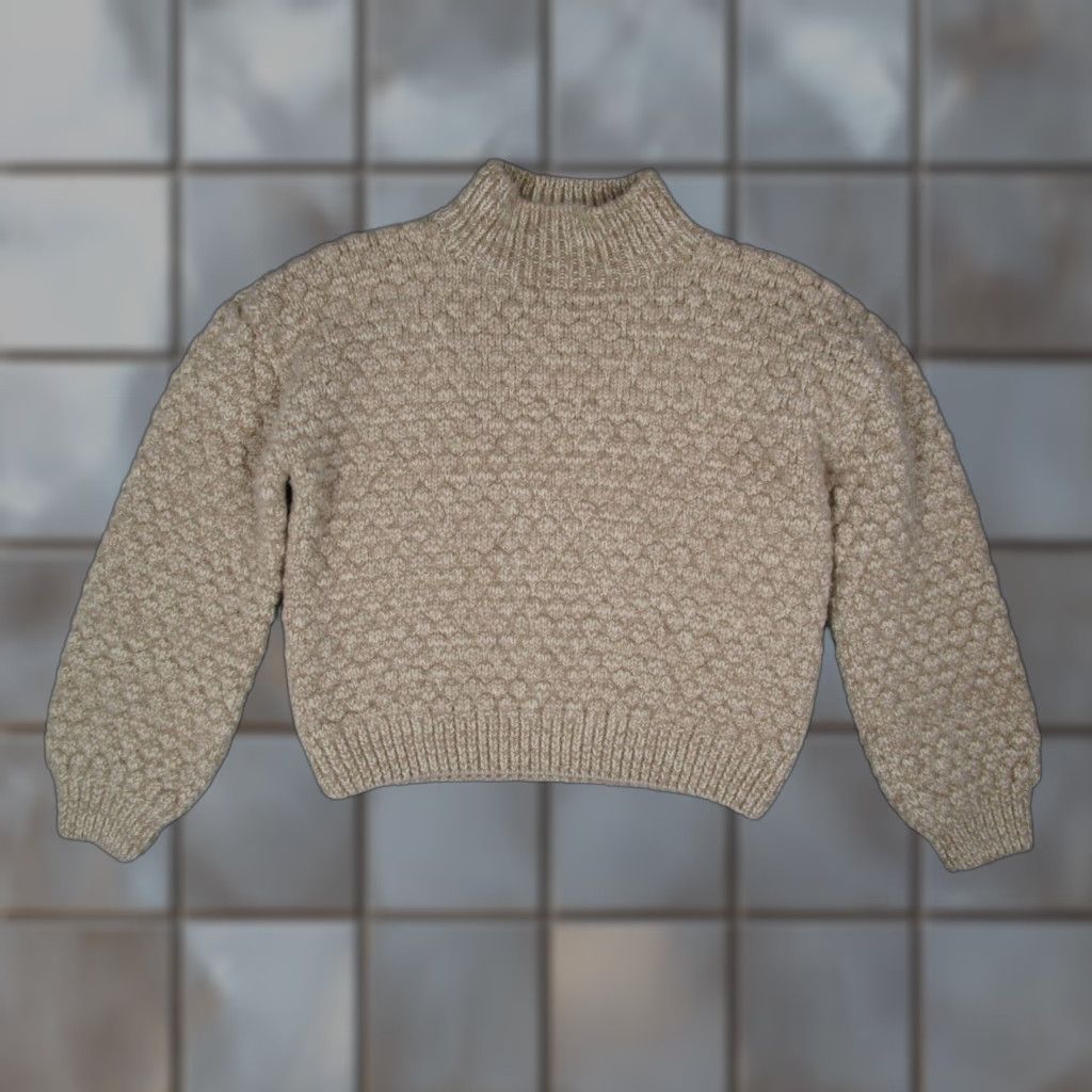 Vintage VINTAGE Gaala Paris Sweater Women 36 Beige Wool Turtleneck Pullover Chunky Long Sleeve - Bohemian Classic 90s Womens? Size XS / US 0-2 / IT 36-38 - 1 Thumbnail