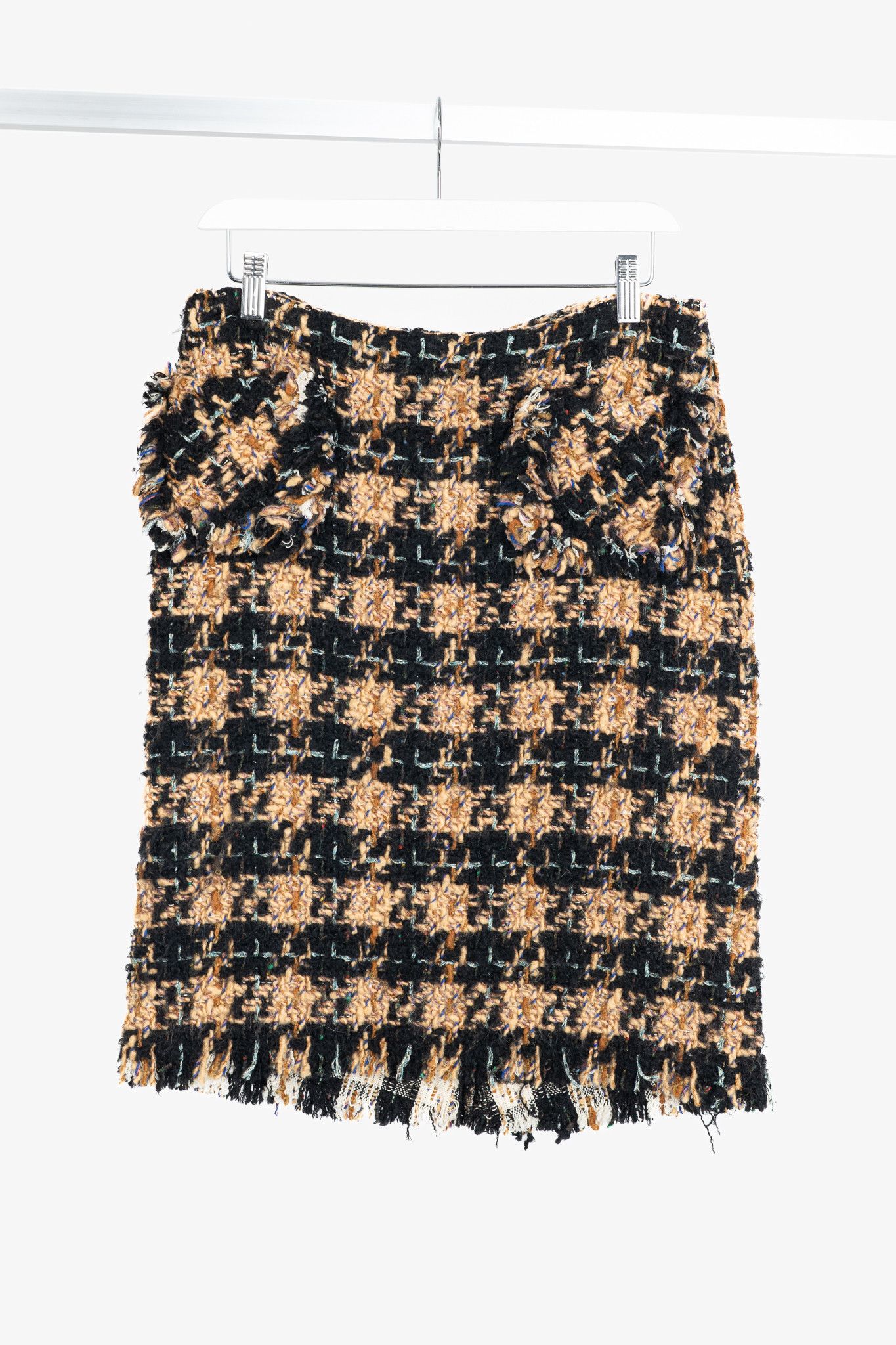 Junya Watanabe Junya Watanabe Comme des Garcons Check-Tweed Pencil Skirt Size 30" / US 8 / IT 44 - 1 Thumbnail