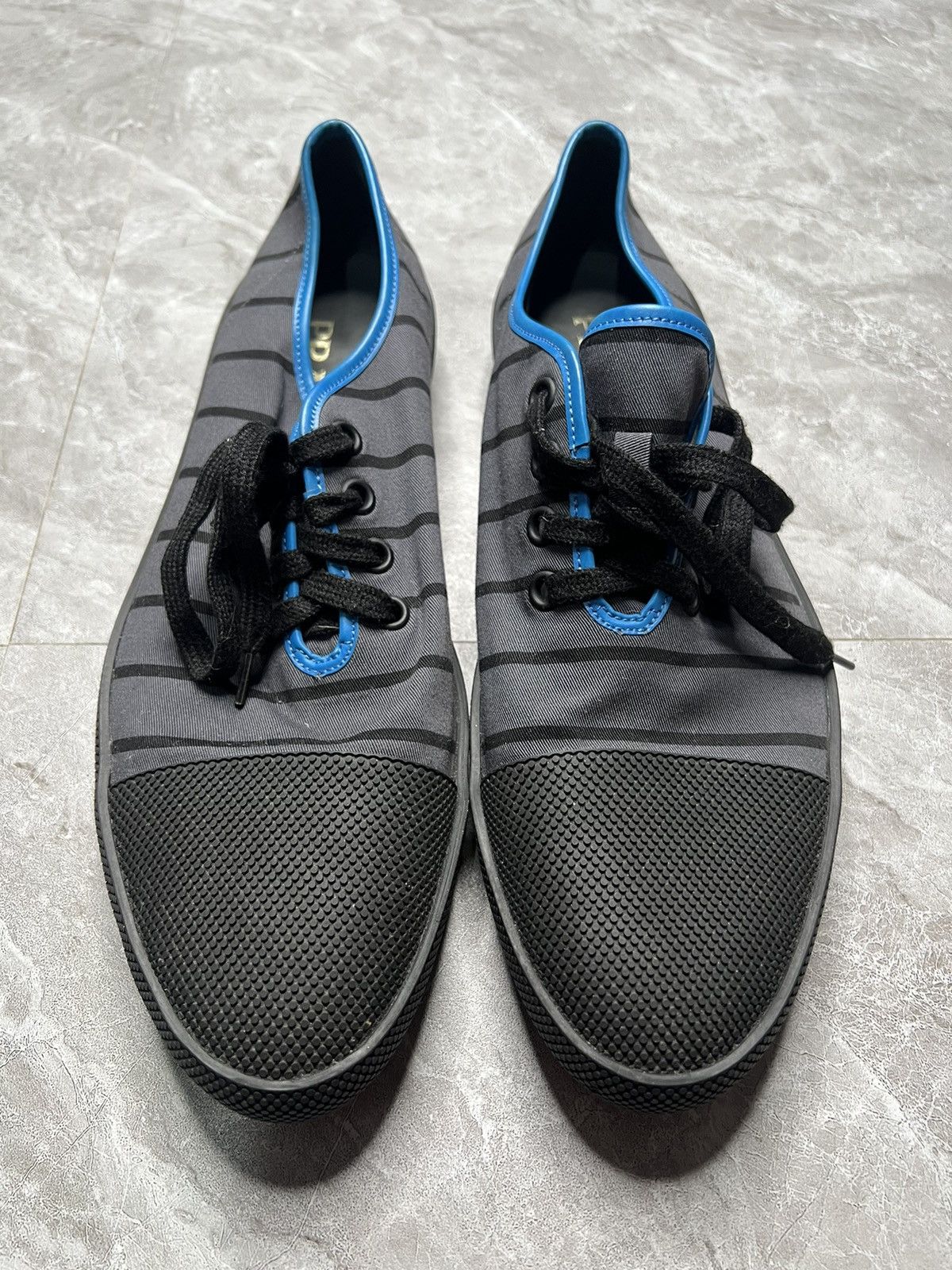 Prada Prada Low Canvas Stripe Trainers Size US 10 / EU 43 - 1 Thumbnail