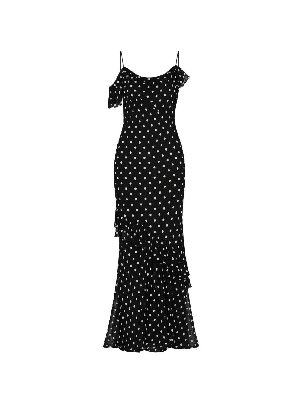 Self-Portrait Polka Dot Georgette Maxi Dress Size M / US 6-8 / IT 42-44 - 1 Thumbnail