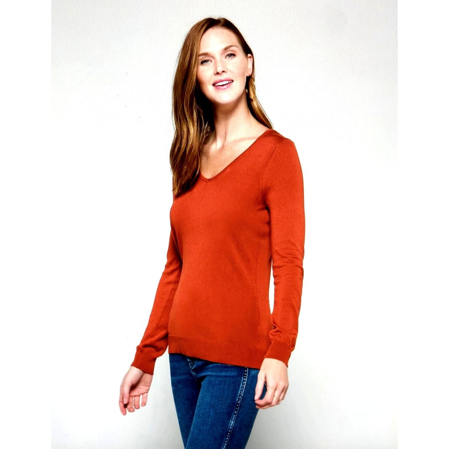 Other Love Ellie Mia Back Detail Sweater - Burnt Orange - size L Size L / US 10 / IT 46 - 5 Thumbnail