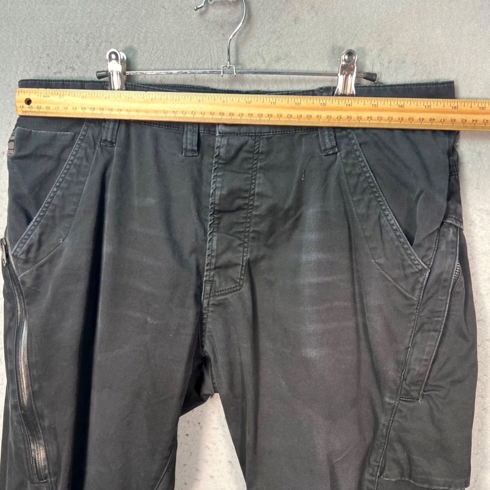 G-Star G-Star Cargo Pants Mens 32x32 Black Zip Details Pants Size US 32 / EU 48 - 7 Thumbnail
