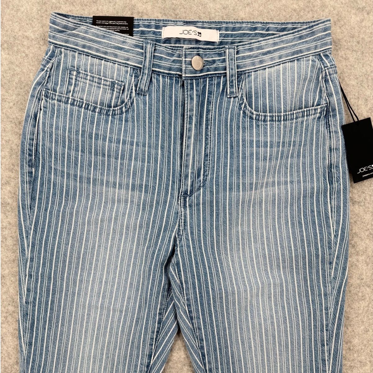 Joe's NWT Joe's Blake Stripe High-Rise Skinny Ankle Blue Jeans Size 27" / US 4 / IT 40 - 3 Thumbnail