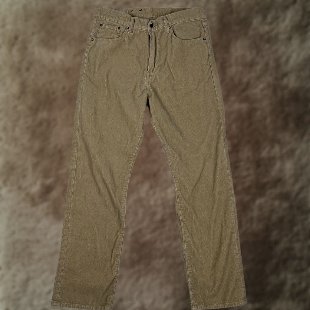 Gap GAP Original Corduroy Pants Mens 33x32 Beige Regular Fit Straight Leg Casual Pants Size US 33 - 1 Thumbnail