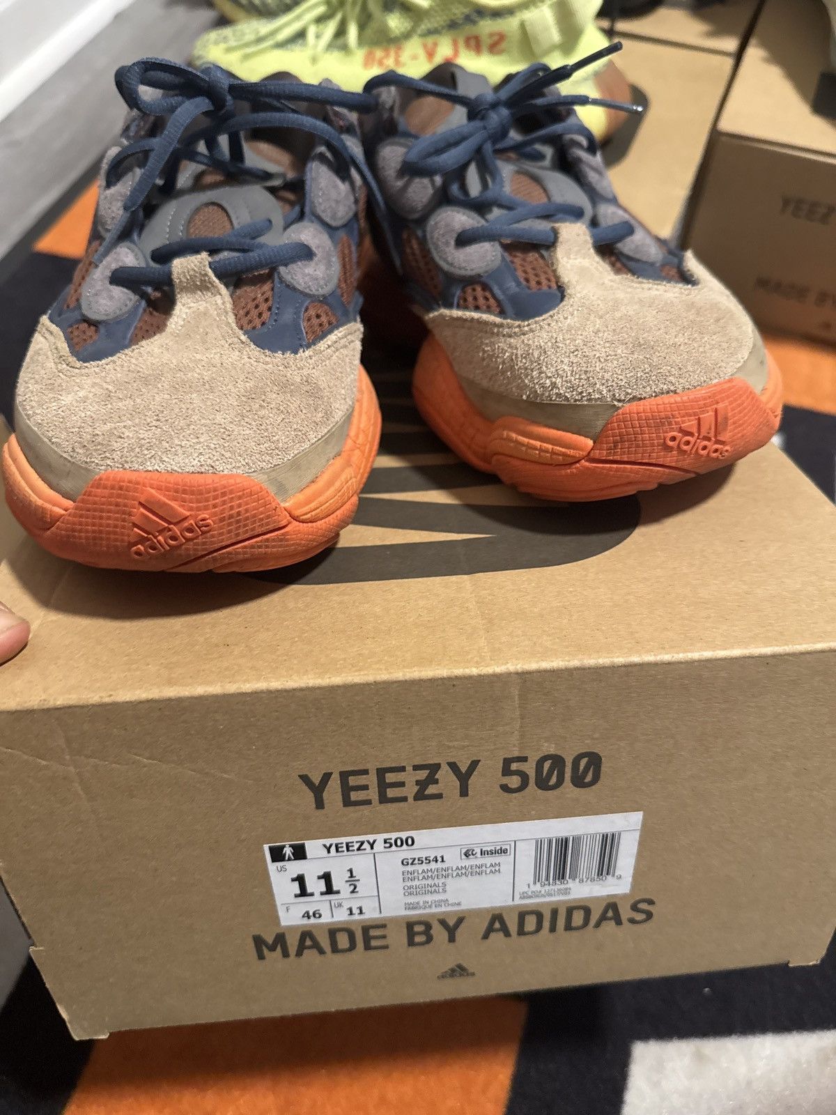 Adidas Yeezy 500 “enflame” Size US 11.5 / EU 44-45 - 2 Thumbnail