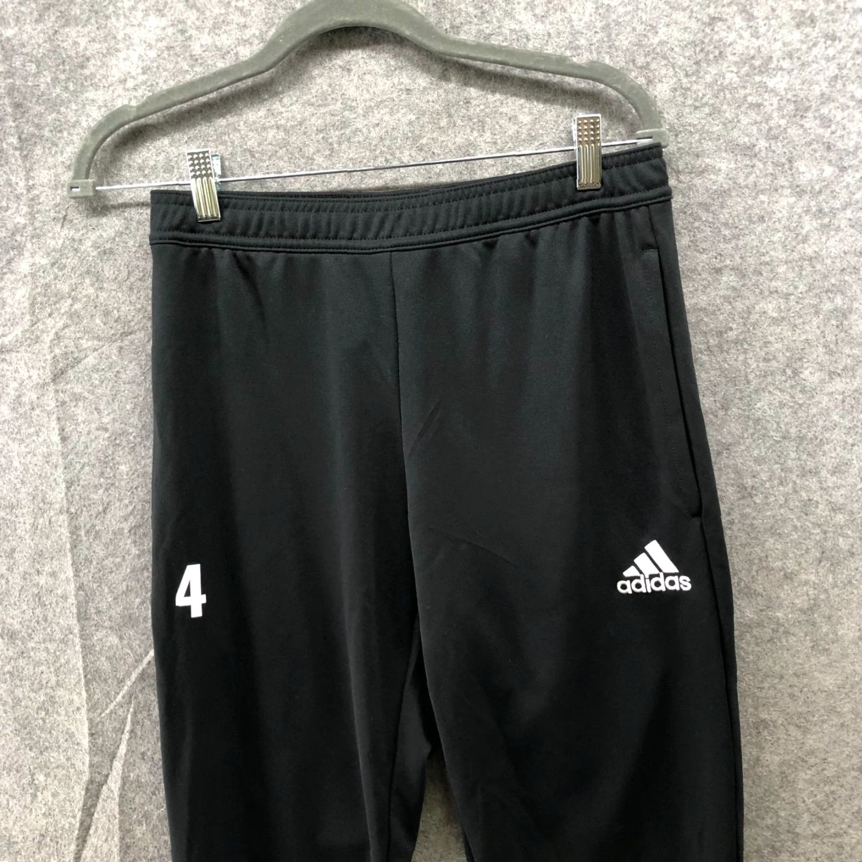 Adidas Adidas Entrada 22 Training Pant Mens S Black Zip Ankle Tapered Leg Sweatpants Activewear Athletic Pockets Size US 29 - 3 Thumbnail