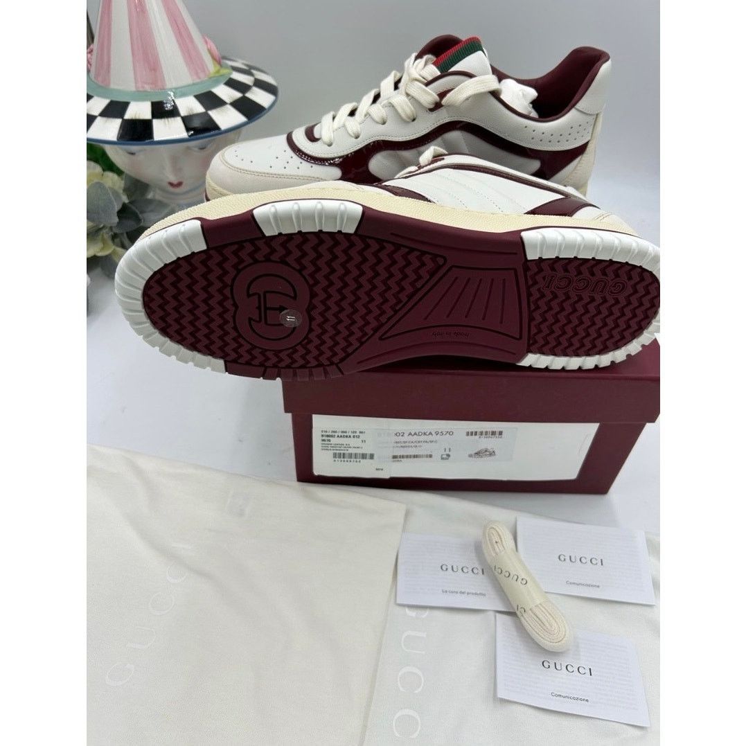 Gucci Gucci re-web sneakers in white leather sz 11 fits 11.5 US Size US 11.5 / EU 44-45 - 10 Thumbnail