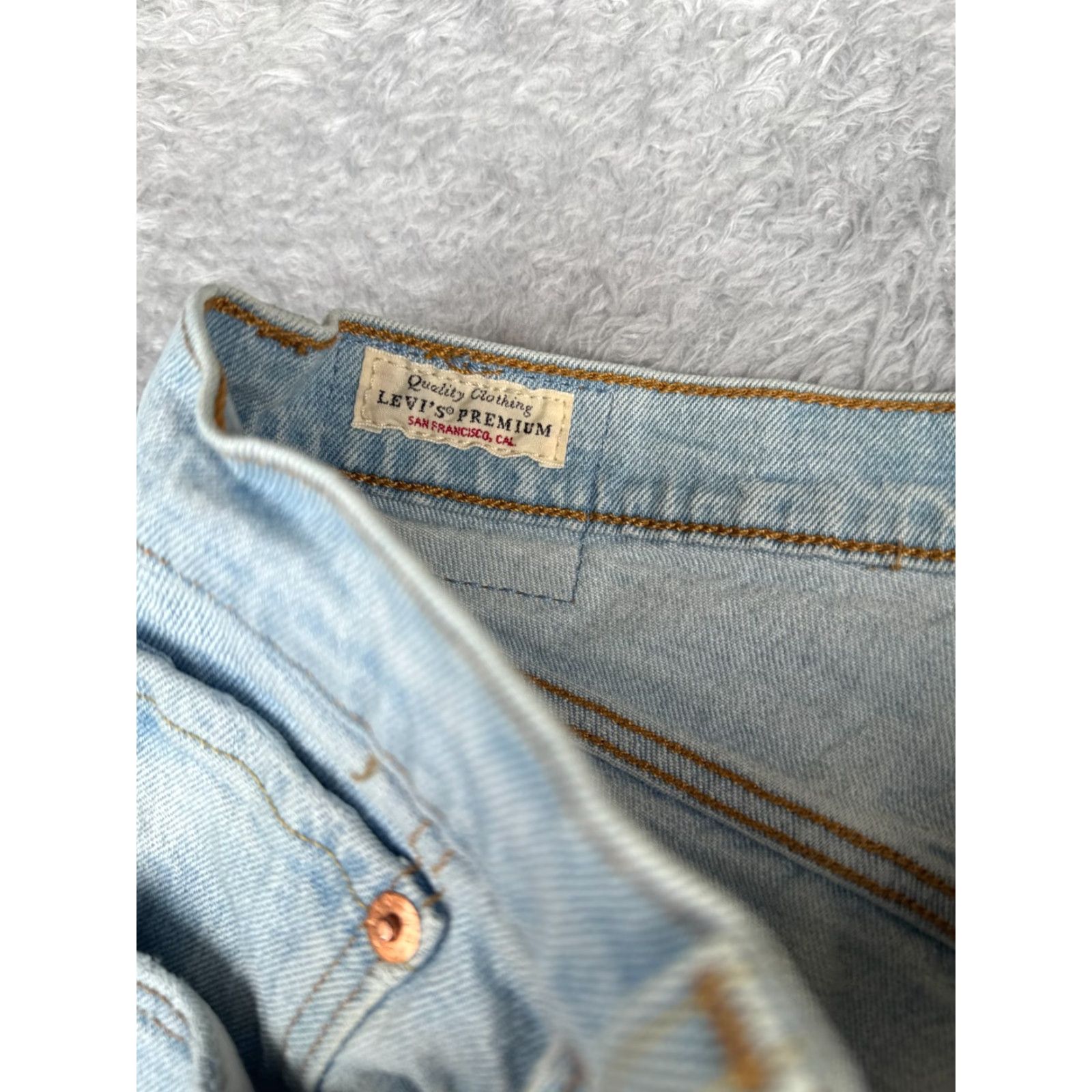 Levi's VINTAGE Levis Premium Jeans Women 32 Blue Denim Big E 720 Super Skinny Taper 32x30 Size 24" / US 00 / IT 34 - 6 Thumbnail