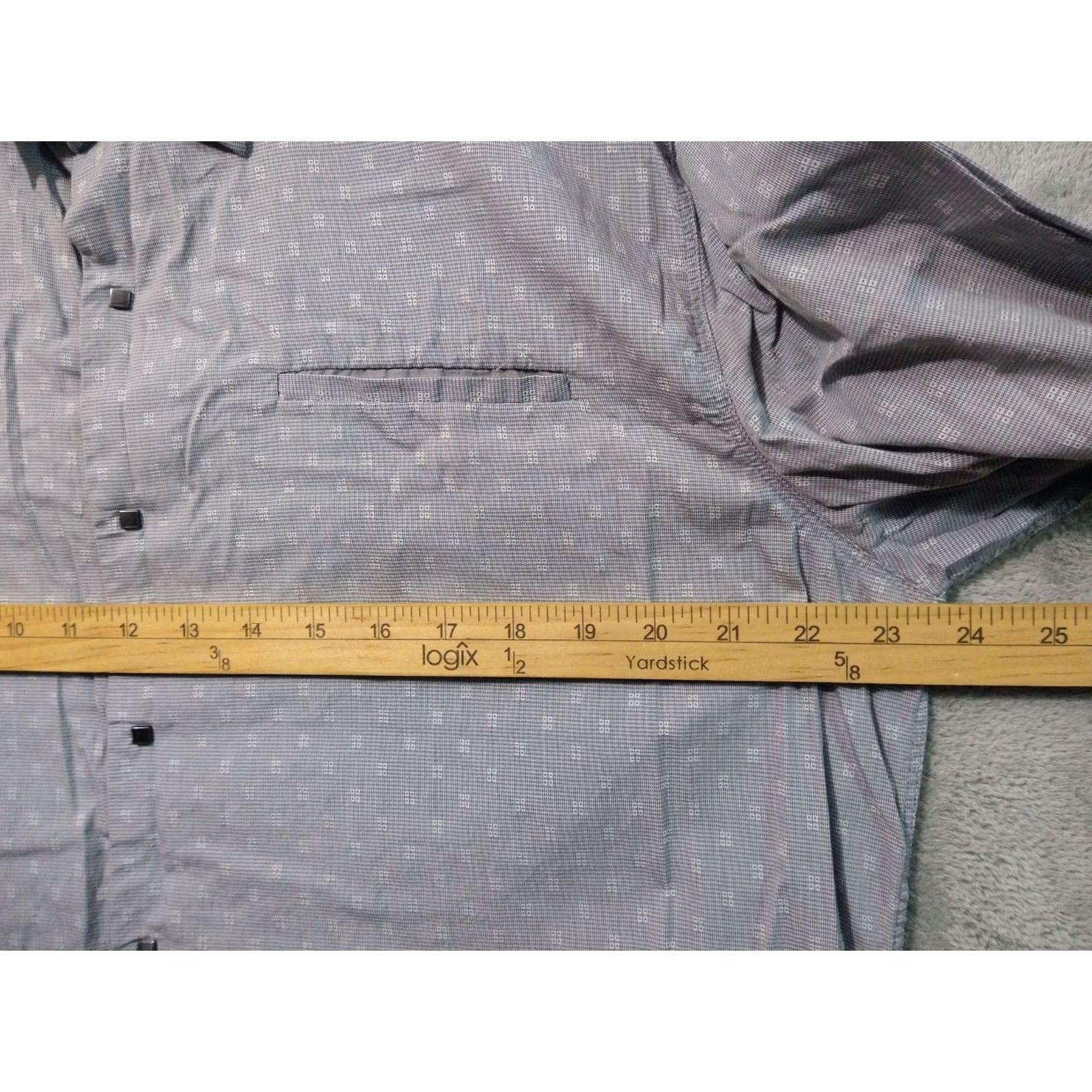 Vintage 7 Diamonds Shirt Mens 2XL Gray Long Sleeve Button Down Cowboy Western Snap Shirt Size US XXL / EU 58 / 5 - 5 Thumbnail