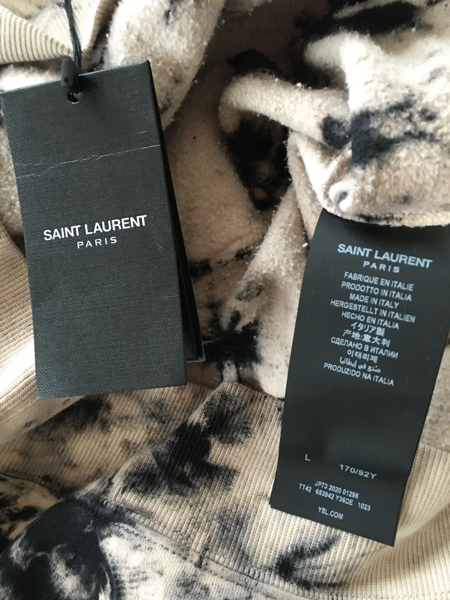 Saint Laurent Paris SS'21 Hoodie Tie-Dye Size US M / EU 48-50 / 2 - 5 Thumbnail