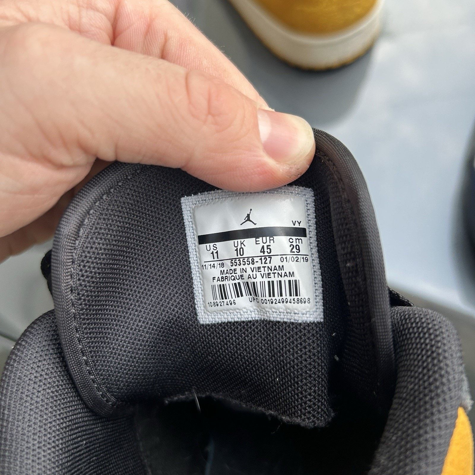 Nike Nike Air Jordan 1 Low Retro “University Gold Black” 2019 Size US 11 / EU 44 - 9 Thumbnail