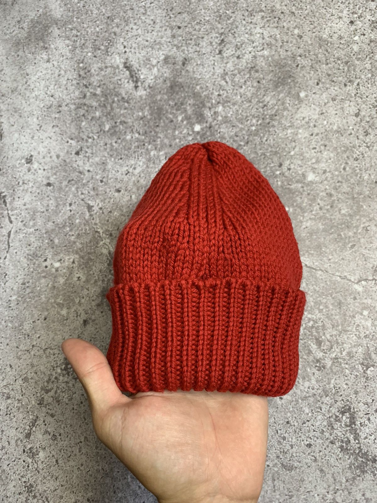 Prada × Vintage Prada Vintage Red Tab Wool Beanie Hat Size ONE SIZE - 8 Thumbnail