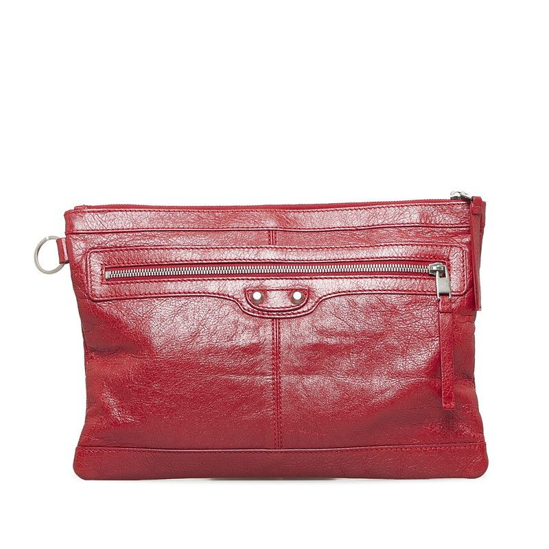 Balenciaga clutch red best sale