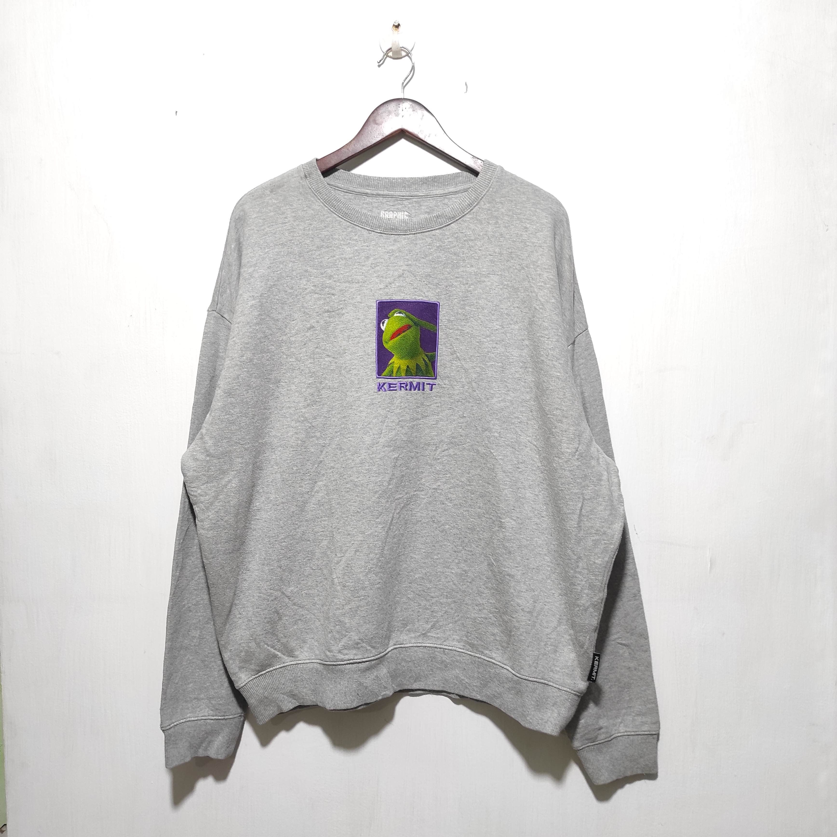 Cartoon Network Kermit Embroidered Black Sweatshirt Size US XL / EU 56 / 4 - 1 Thumbnail