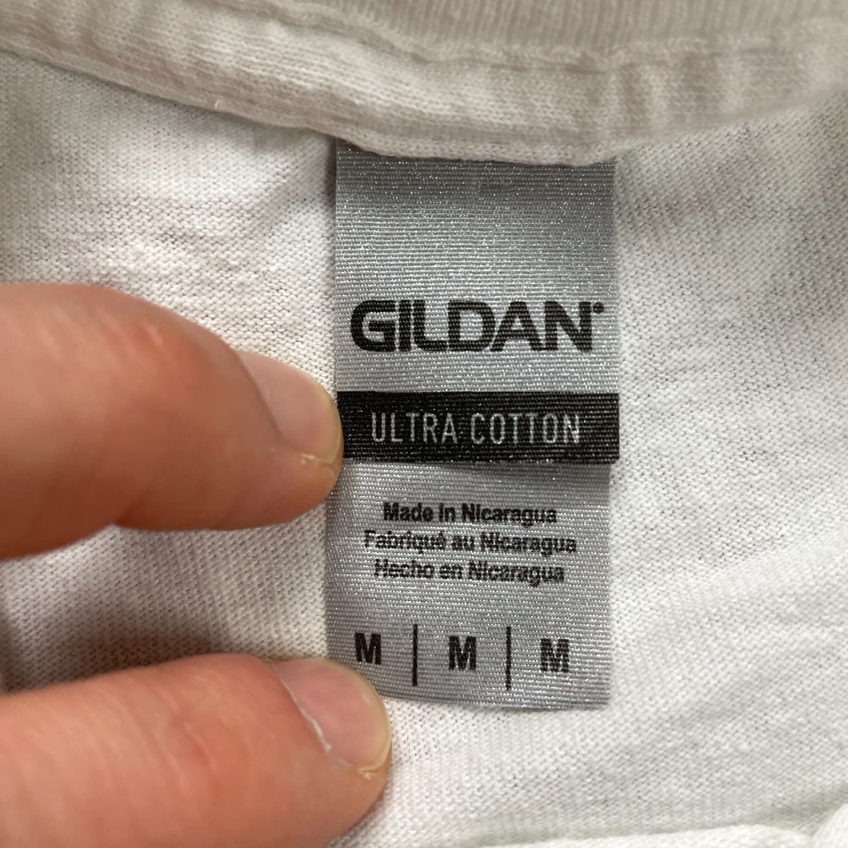 Gildan Gildan Ultra Cotton Shirt Women Medium White Long Sleeve Rose Pattern Womens Size M / US 6-8 / IT 42-44 - 4 Thumbnail