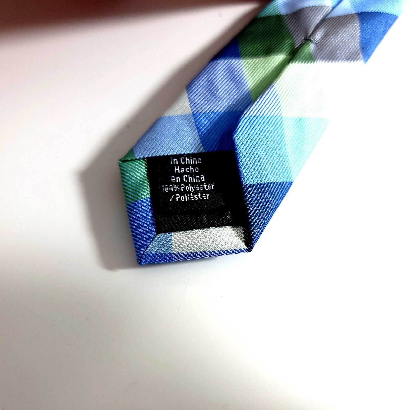 Croft & Barrow Croft & Barrow Blue Green Polyester Skinny Plaid Tie Size ONE SIZE - 5 Thumbnail
