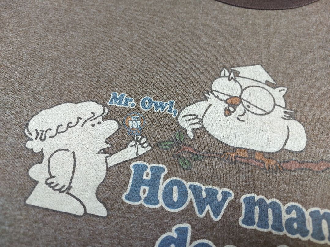 Vintage VTG 2005 Tootsie Pop Mr. Owl how many licks does it take TEE Size US L / EU 52-54 / 3 - 4 Thumbnail