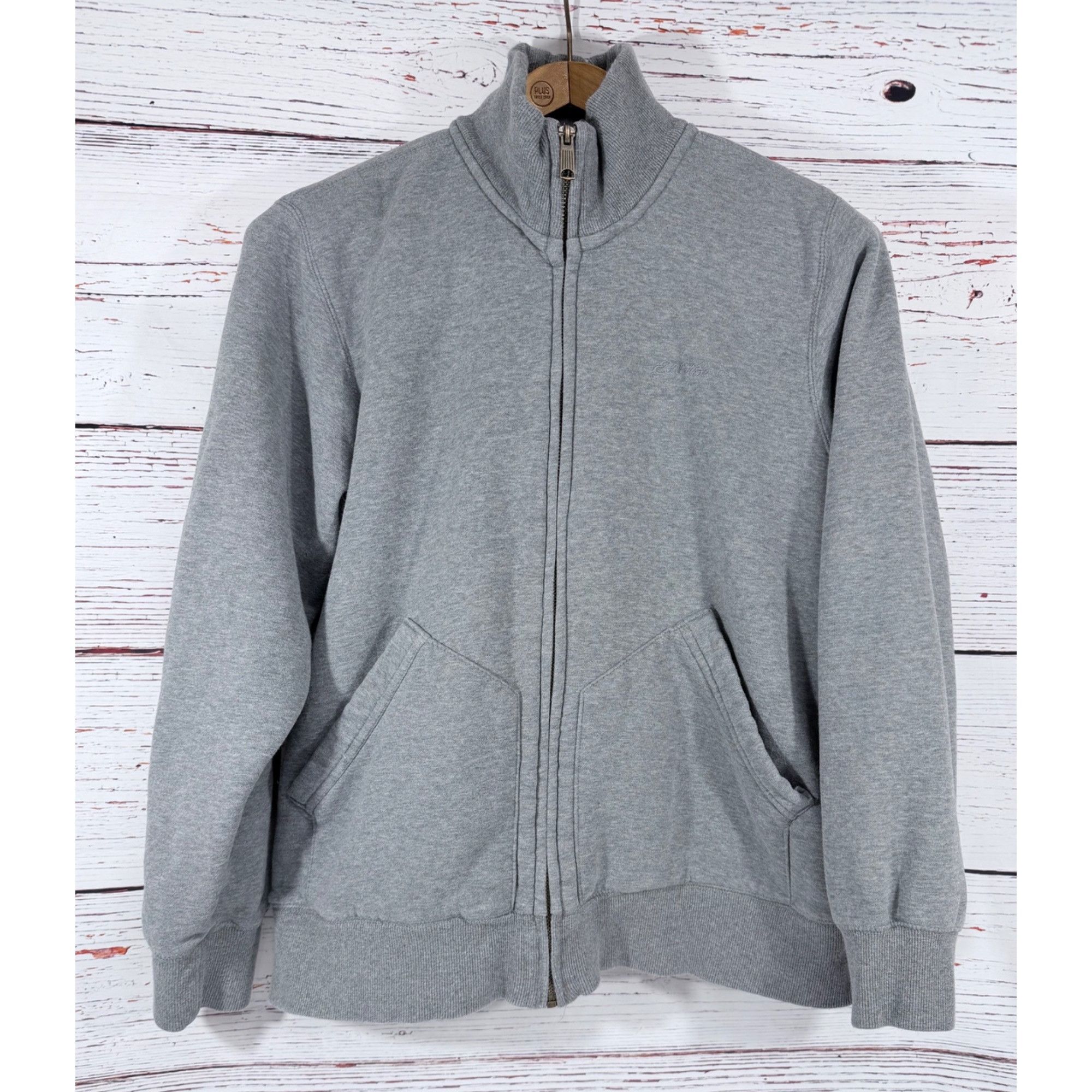 Other Eddie Bauer XL Gray Full-Zip Jacket Sherpa-Lined Cotton Blen Size US XL / EU 56 / 4 - 10 Thumbnail
