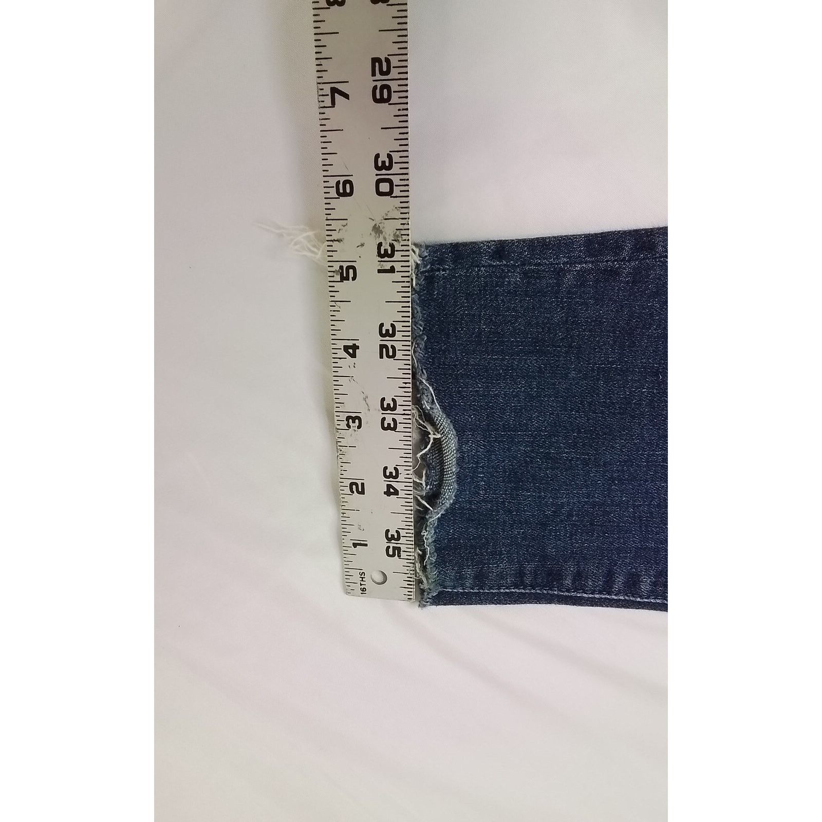 MOTHER Mother Denim Jeans Women's 29 The Looker Ankle Fray Dark Size 29" - 8 Thumbnail