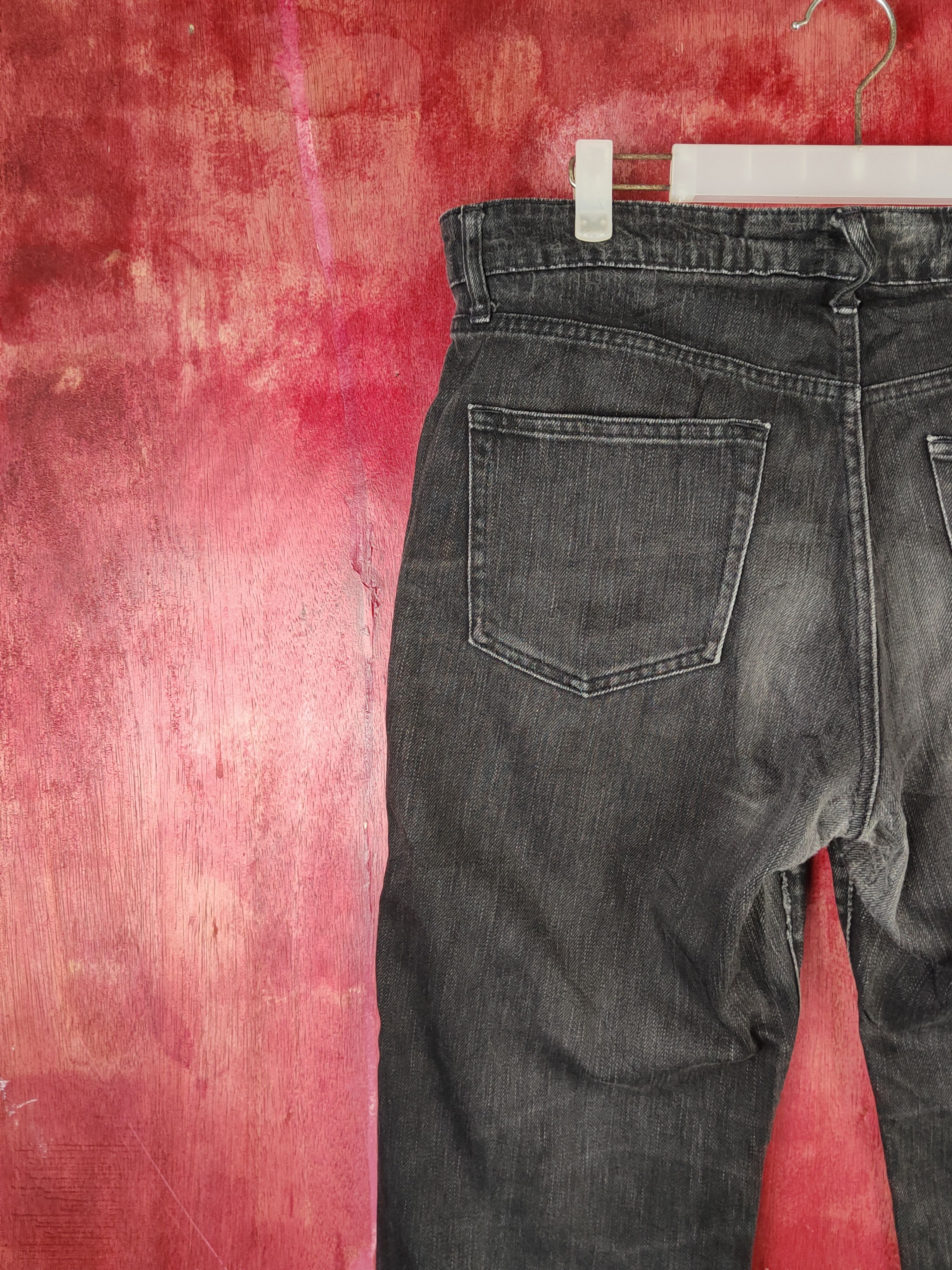 Japanese Brand Uniqlo Blue Faded Distressed Ripped Jeans #S1701 Size US 33 - 9 Thumbnail