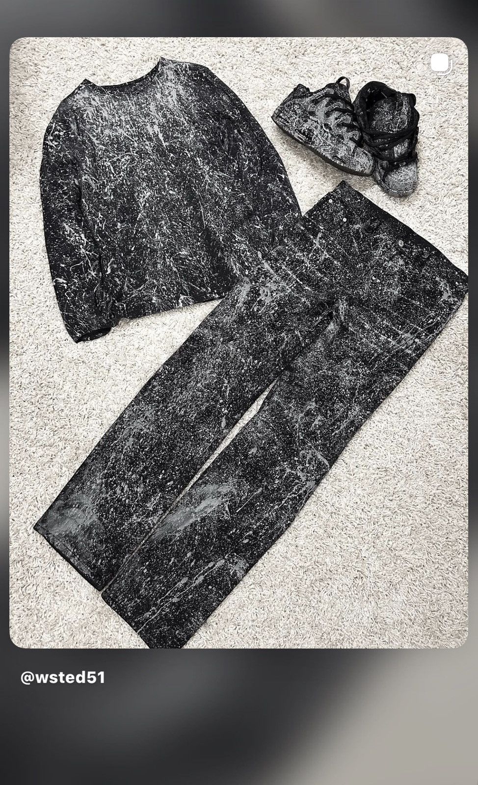 Other 1/1 wasted splatterz black denim Size US 30 / EU 46 - 2 Thumbnail