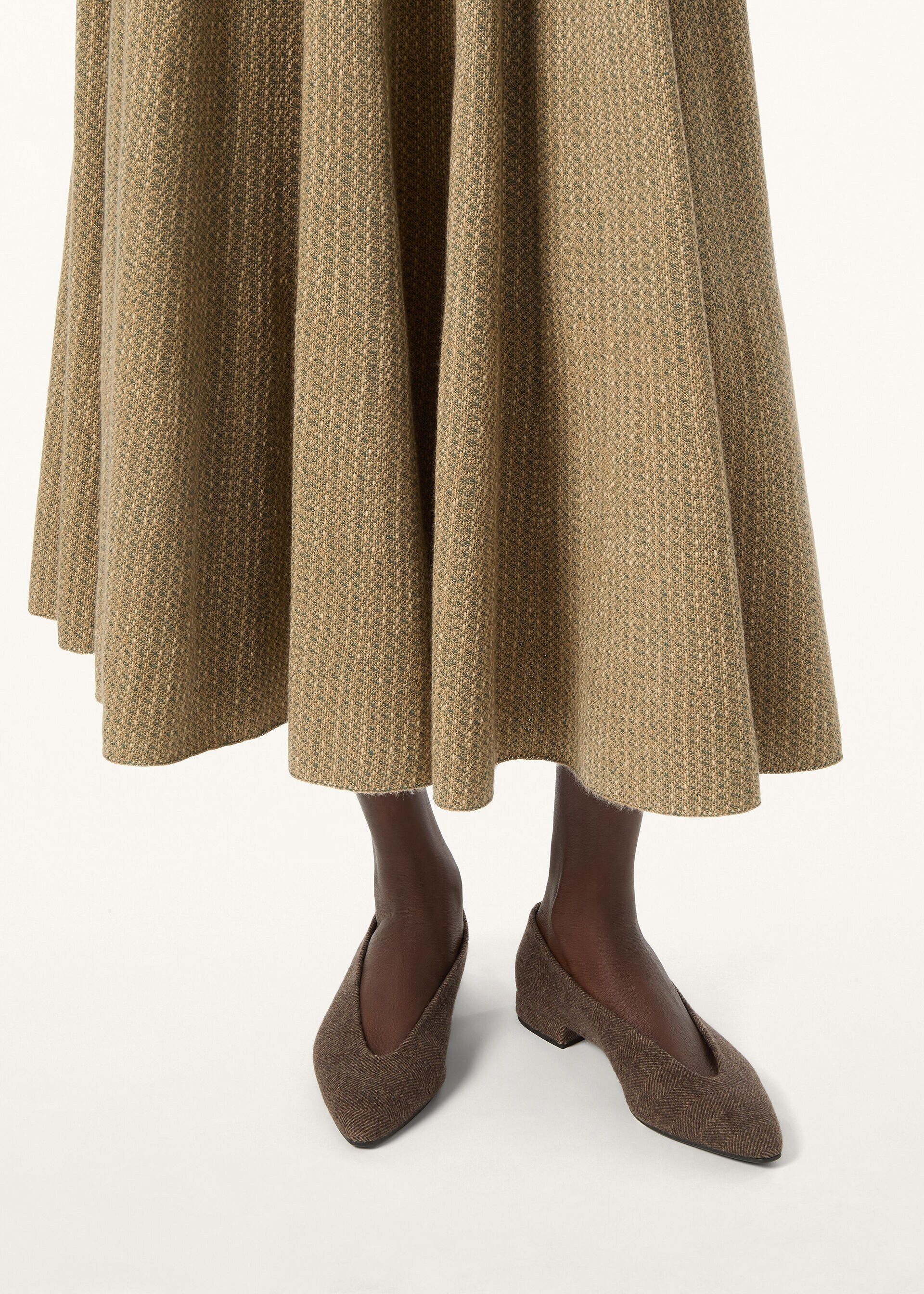 Loro Piana os11x0326 FAR1166 Rebecca Ballet Flats in Brown Chevron Size US 8 / IT 38 - 3 Thumbnail