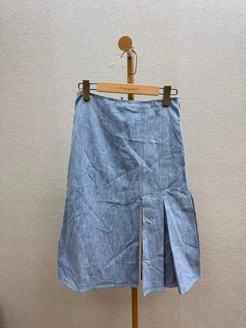 Fendi Fendi Denim Midi Skirt Size 36 - dmc Size US 36 / EU 52 - 1 Thumbnail