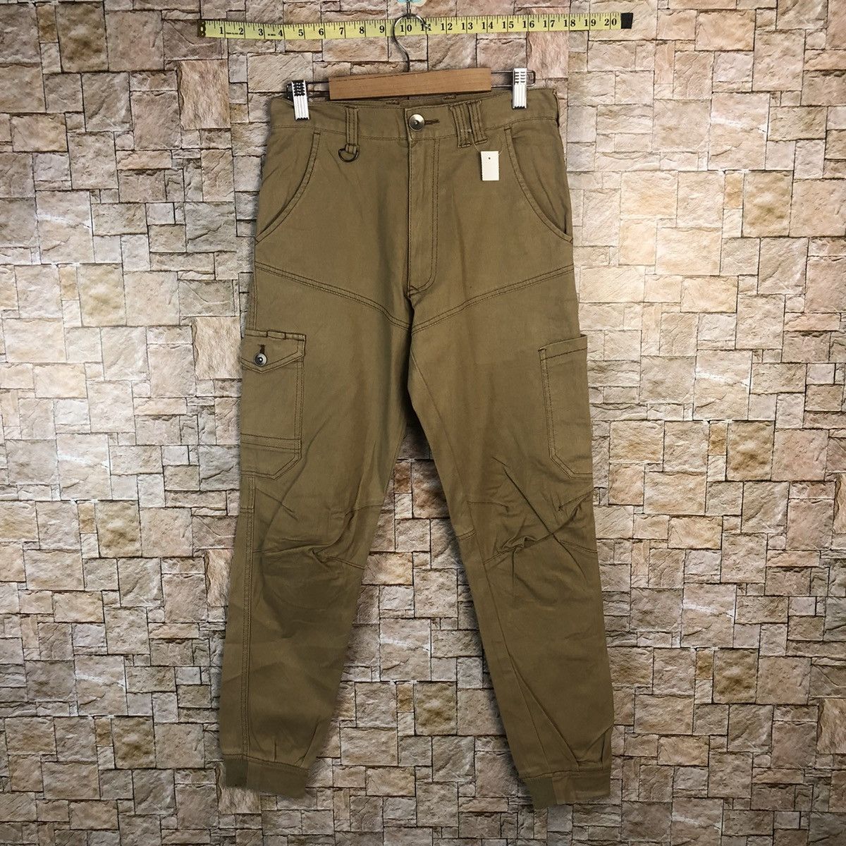 Japanese Brand × Vintage Japanese Brand vintage utility Brown Joggers Pants #A97 Size US 29 - 1 Thumbnail