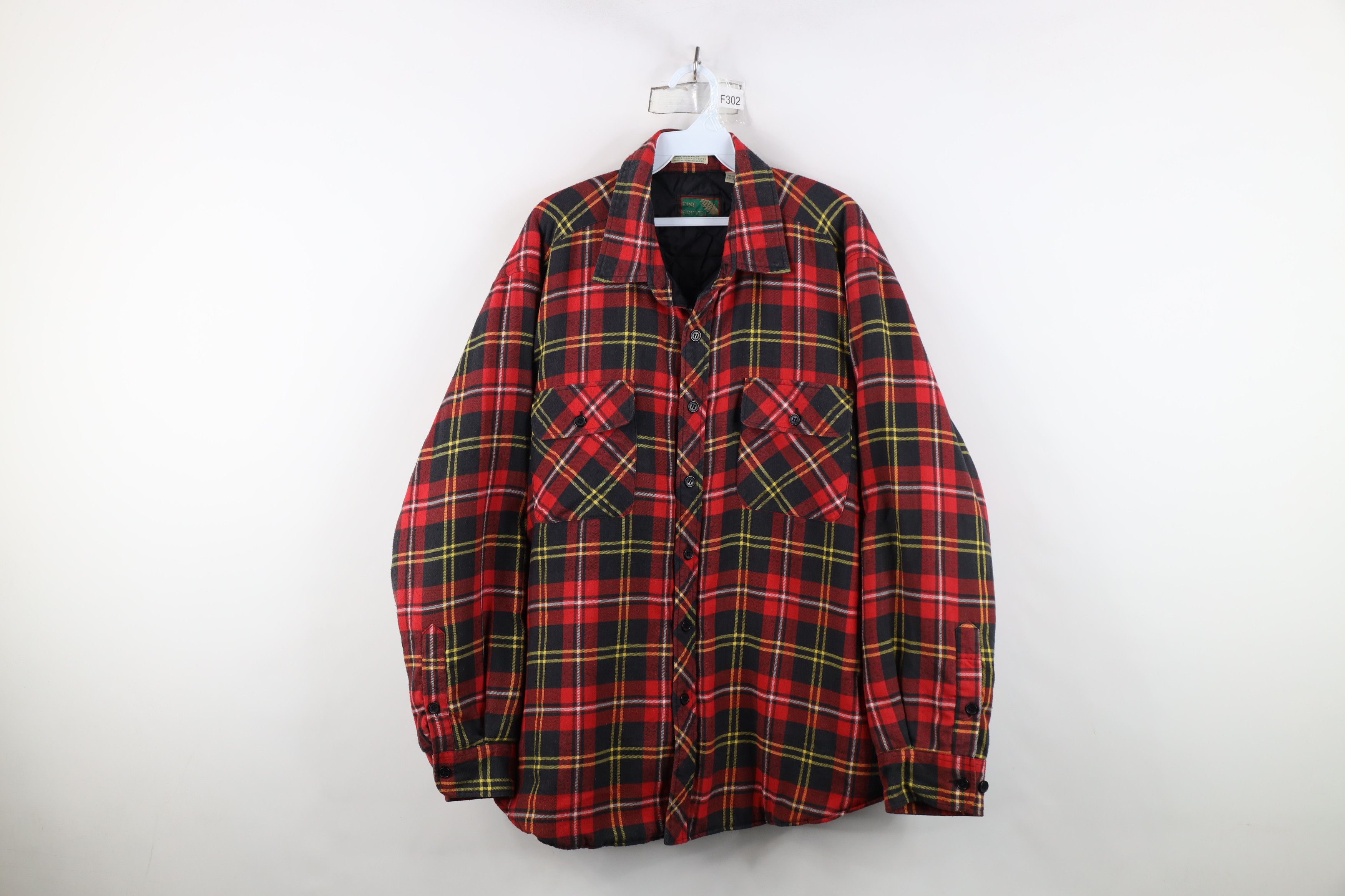 Vintage Vintage 90s Streetwear Quilted Flannel Button Shirt Jacket Size US M / EU 48-50 / 2 - 1 Thumbnail