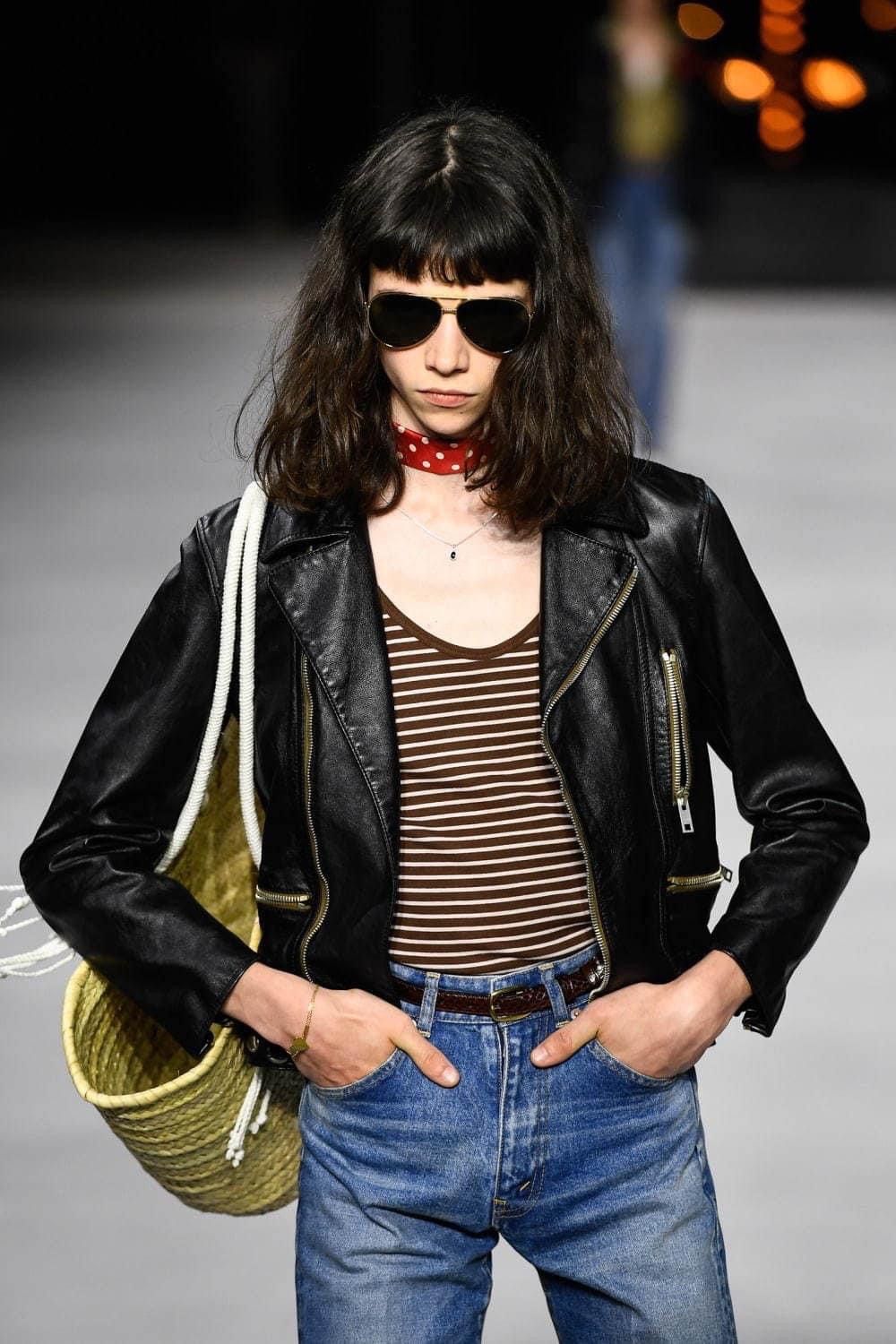 image of Celine x Hedi Slimane Grail - Ss20 Japan Exclusive Calf Biker 44 in Black, Men's (Size Small)