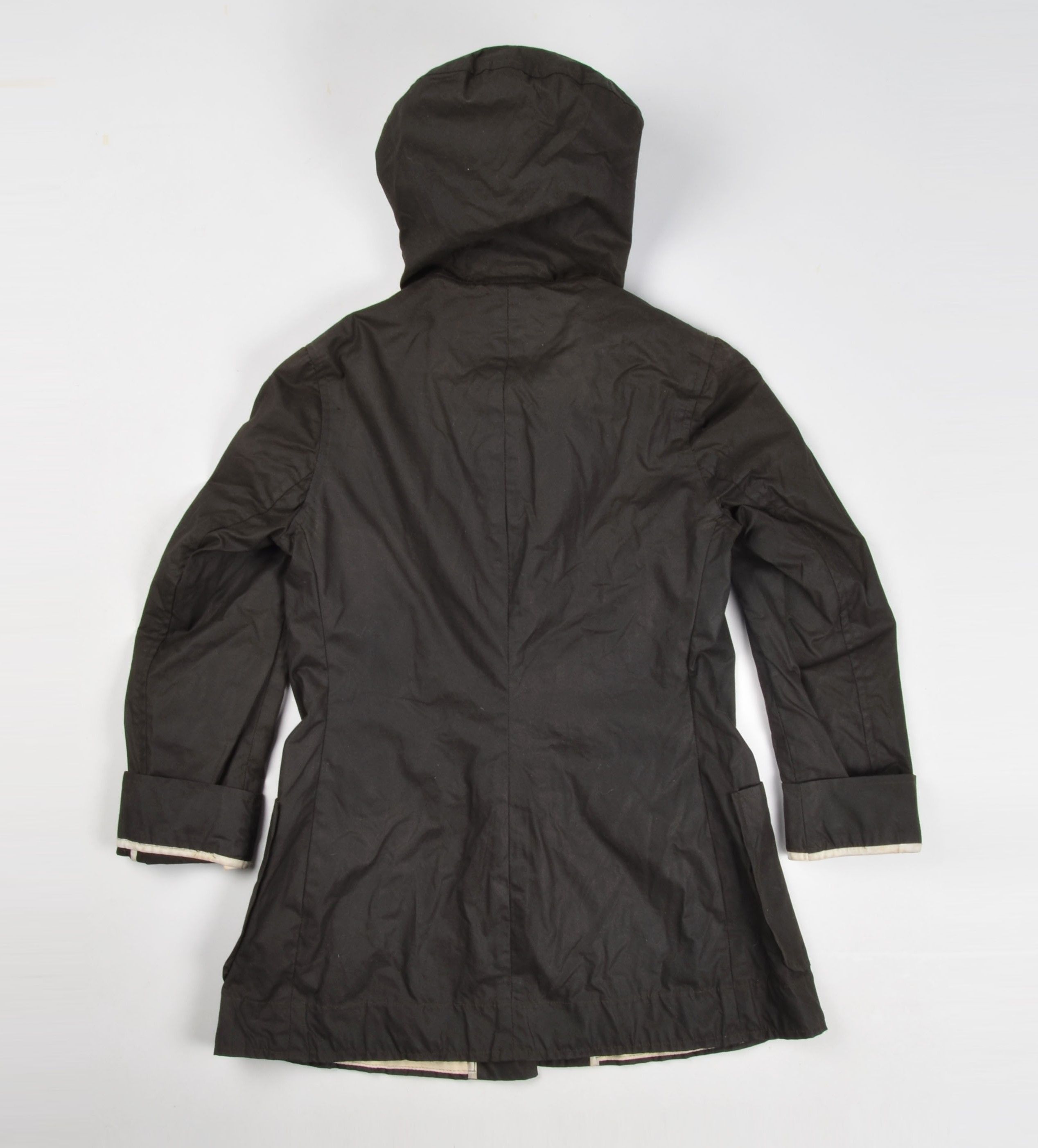 Gloverall Waxed Cotton Hooded Duffle Coat