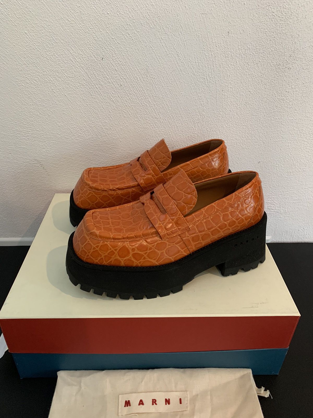 Marni Marni Platform Leather Loaffers Size US 7 / IT 37 - 13 Thumbnail