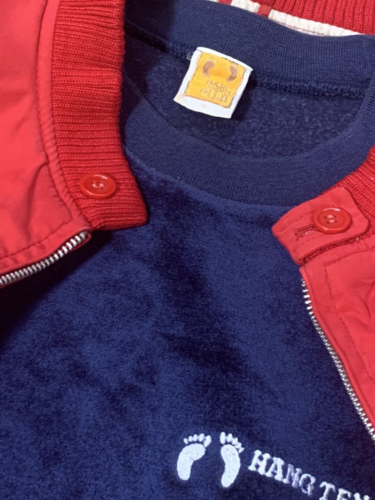 Hang Ten Set/Combo Vintage 80's/90's Hang Ten Jacket & Velvet Tshirt Size US M / EU 48-50 / 2 - 8 Thumbnail