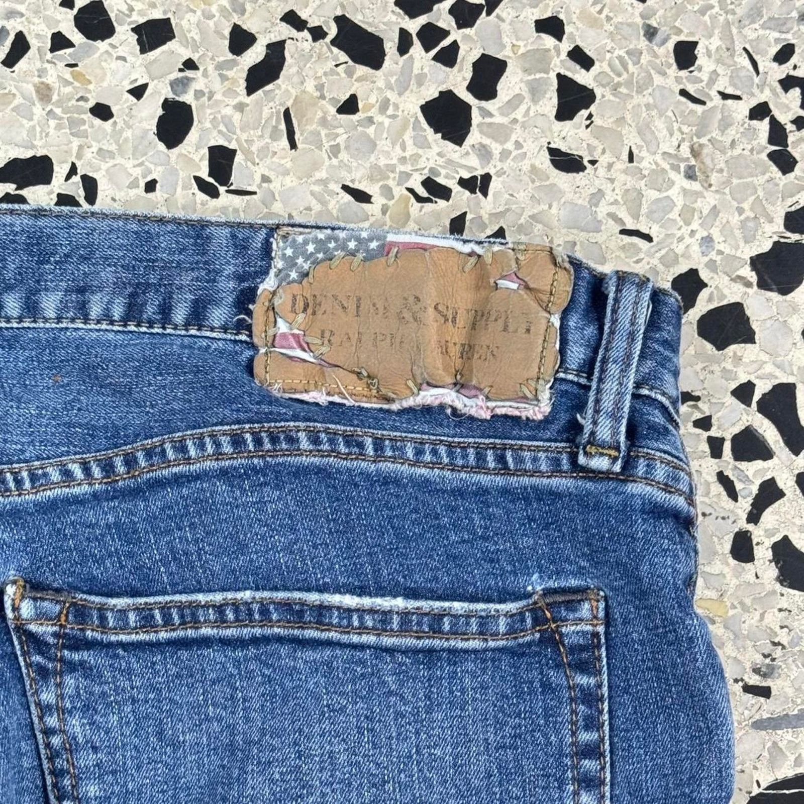 Denim & Supply Ralph Lauren × Ralph Lauren VINTAGE Y2K RALPH LAUREN DENIM & SUPPLY FLAG DENIM JEANS: Size US 33 - 2 Thumbnail