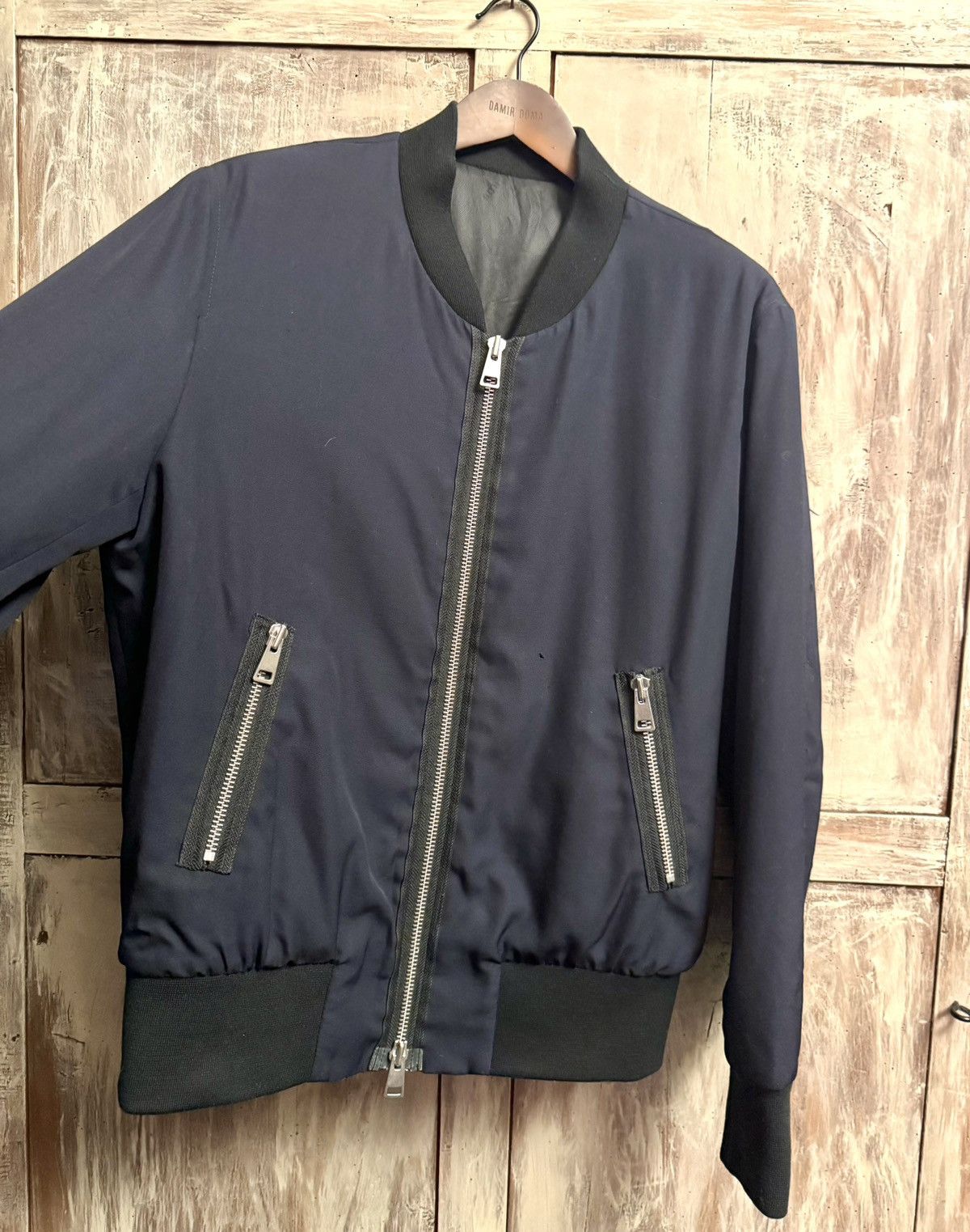AMI Ami Paris navy wool papped Bombers L 2015 used Size US L / EU 52-54 / 3 - 7 Thumbnail