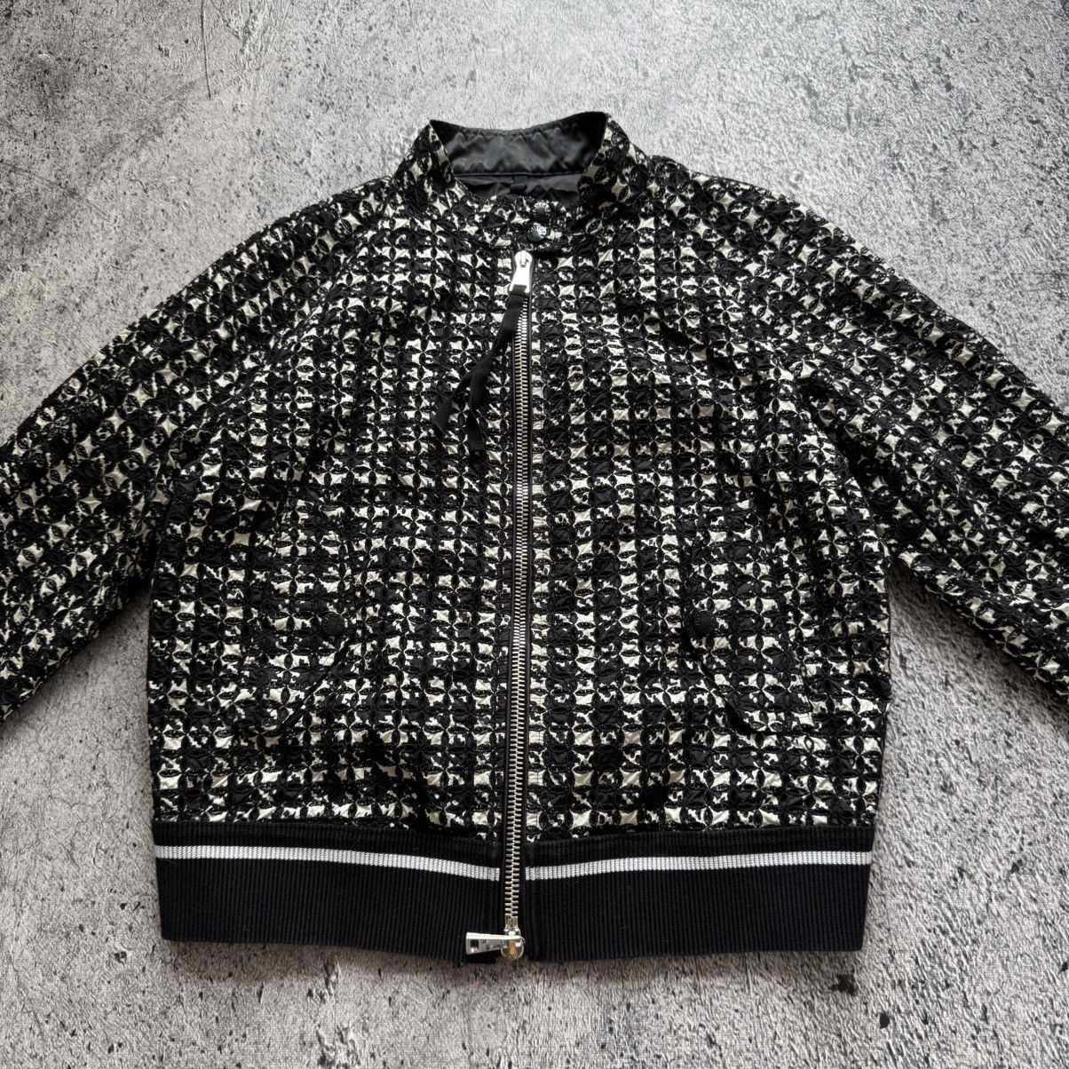 Moncler Moncler tweed print fiadone jacket black womens M size Size M / US 6-8 / IT 42-44 - 4 Thumbnail