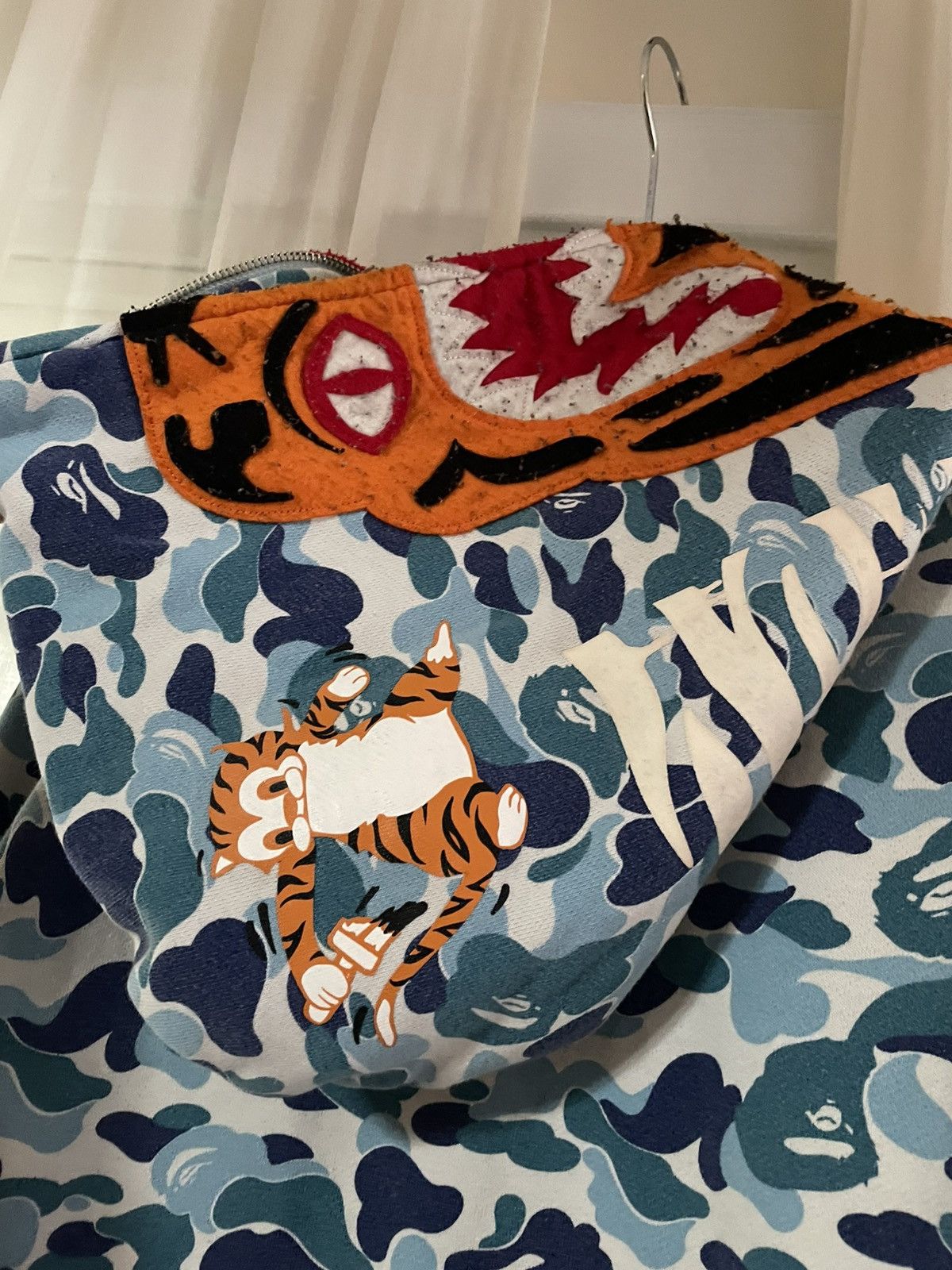 Bape Bape Shark Hoodie Blue Camo Size US XL / EU 56 / 4 - 3 Thumbnail