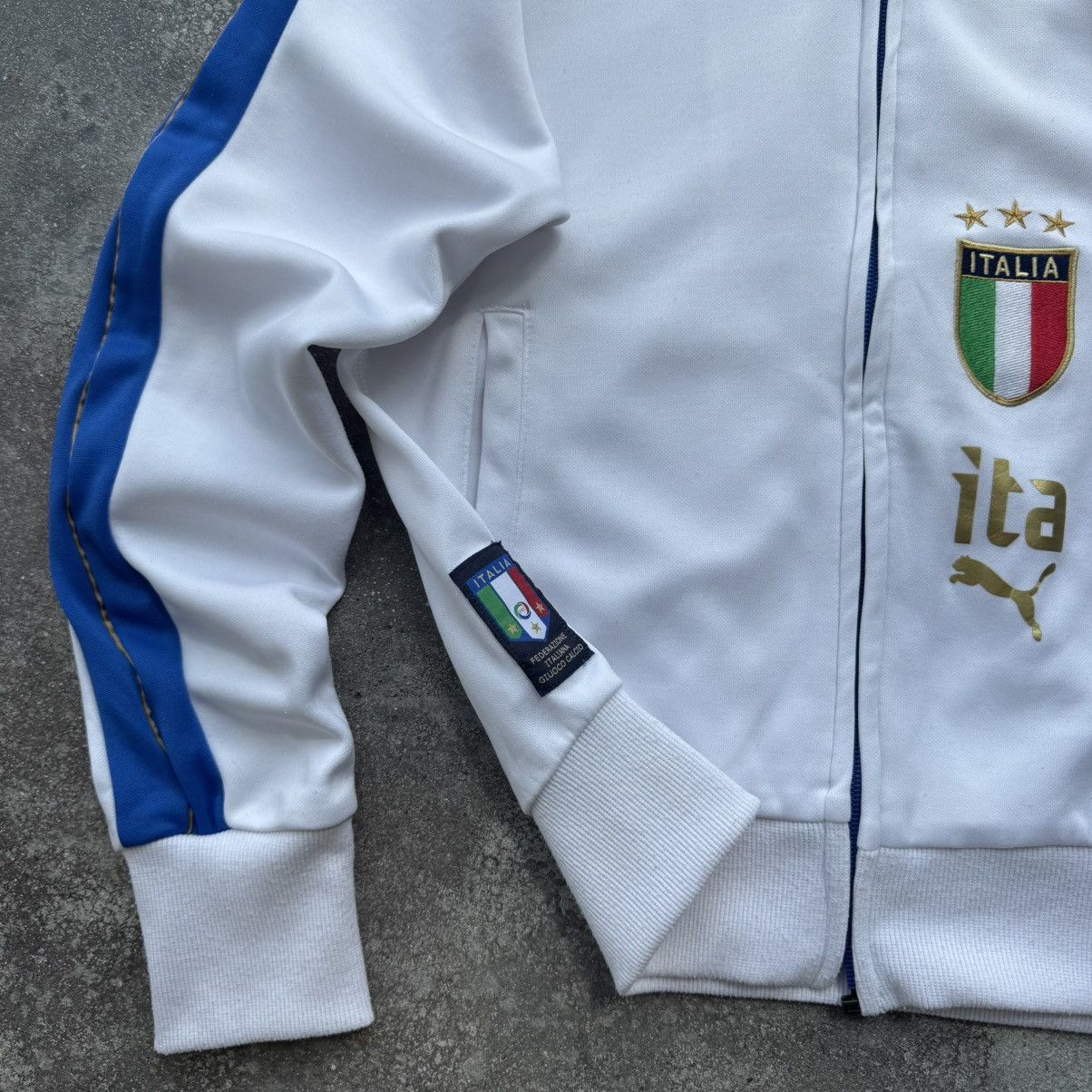 Puma × Vintage Puma Italy Y2K Aesthetic Vintage Track Jacket Size M / US 6-8 / IT 42-44 - 5 Thumbnail