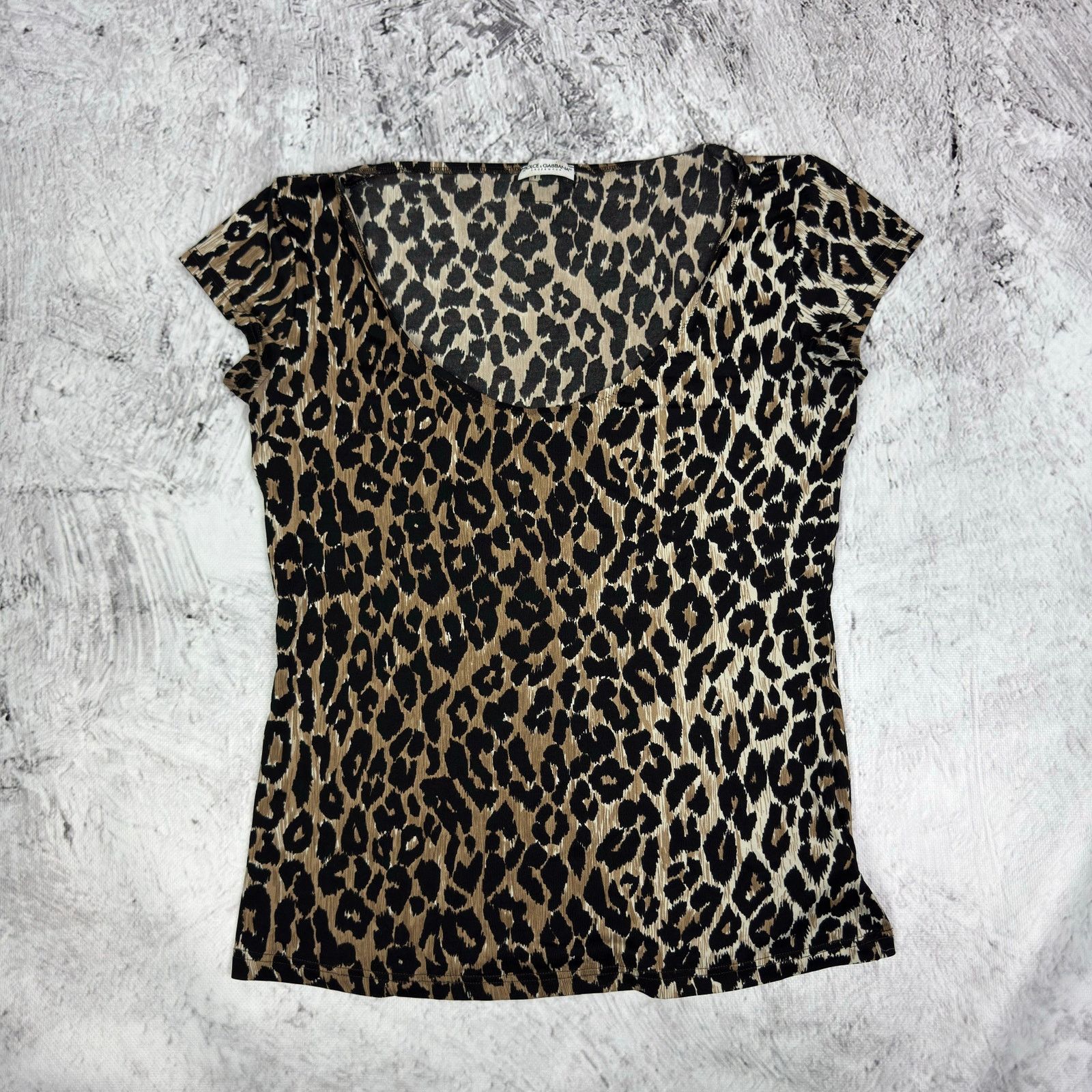 Dolce & Gabbana Dolce & Gabbana Women's Brown Black Leopard Pullover Top M Size M / US 6-8 / IT 42-44 - 1 Thumbnail