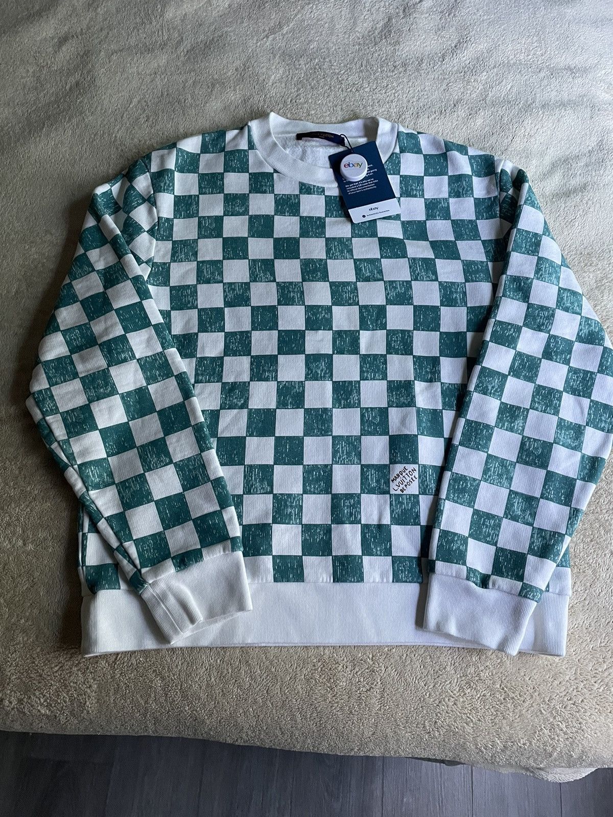 Louis Vuitton Louis Vuitton Blue Ocean Damier Crewneck Size US M / EU 48-50 / 2 - 1 Thumbnail