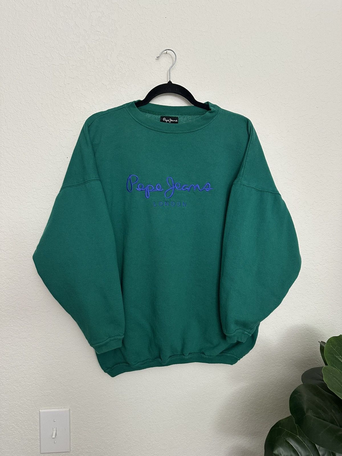 Pepe Jeans × Vintage Vintage 90s Pepe Jeans London Teal & Purple Embroidered Size US M / EU 48-50 / 2 - 3 Thumbnail