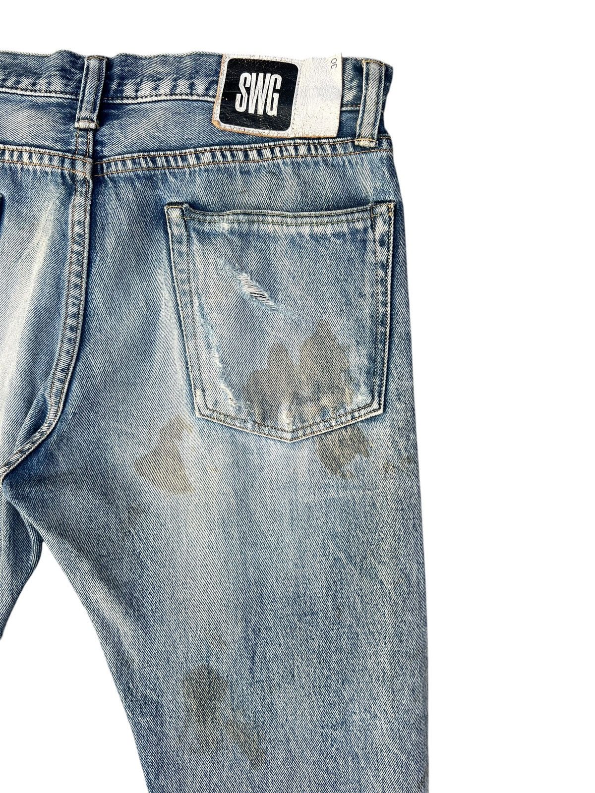 Swagger Vintage Swagger Japan Fade Stains Distress Denim Jeans Size US 30 / EU 46 - 17 Thumbnail