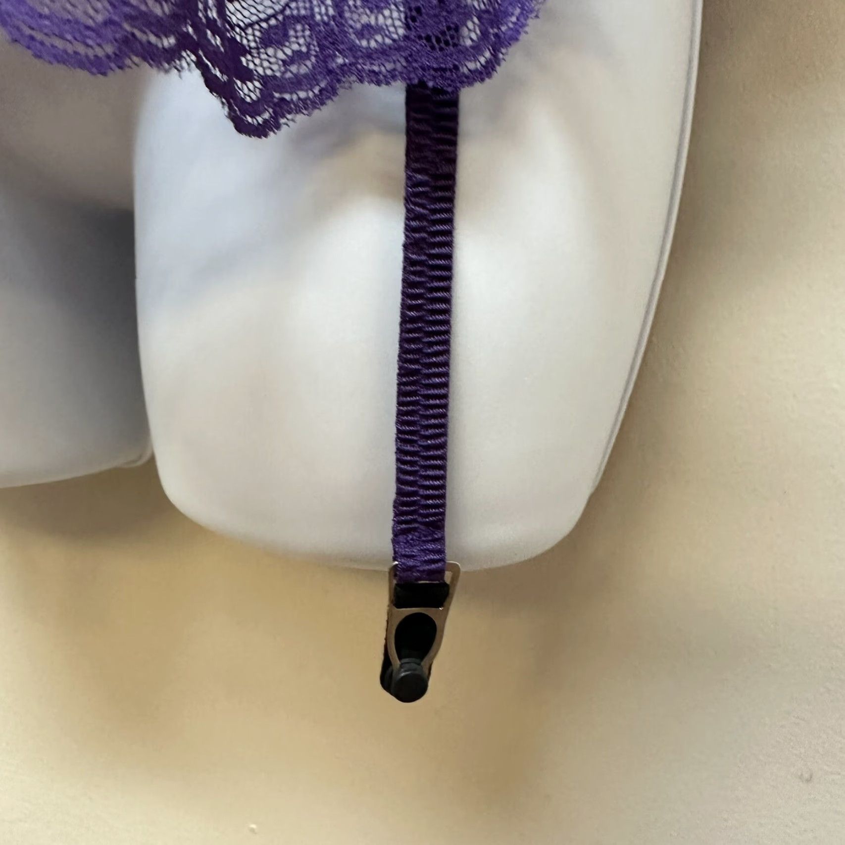 Vintage VINTAGE Purple Nylon Lace Ruffle Sexy Teddie Top Garters Size M Size M / US 6-8 / IT 42-44 - 4 Thumbnail