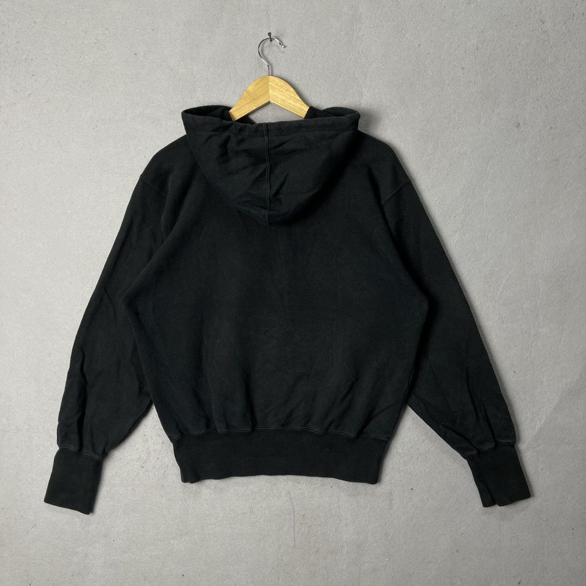 Nike Vintage Nike Big Swoosh Hoodie Black Pullover Size US M / EU 48-50 / 2 - 6 Thumbnail