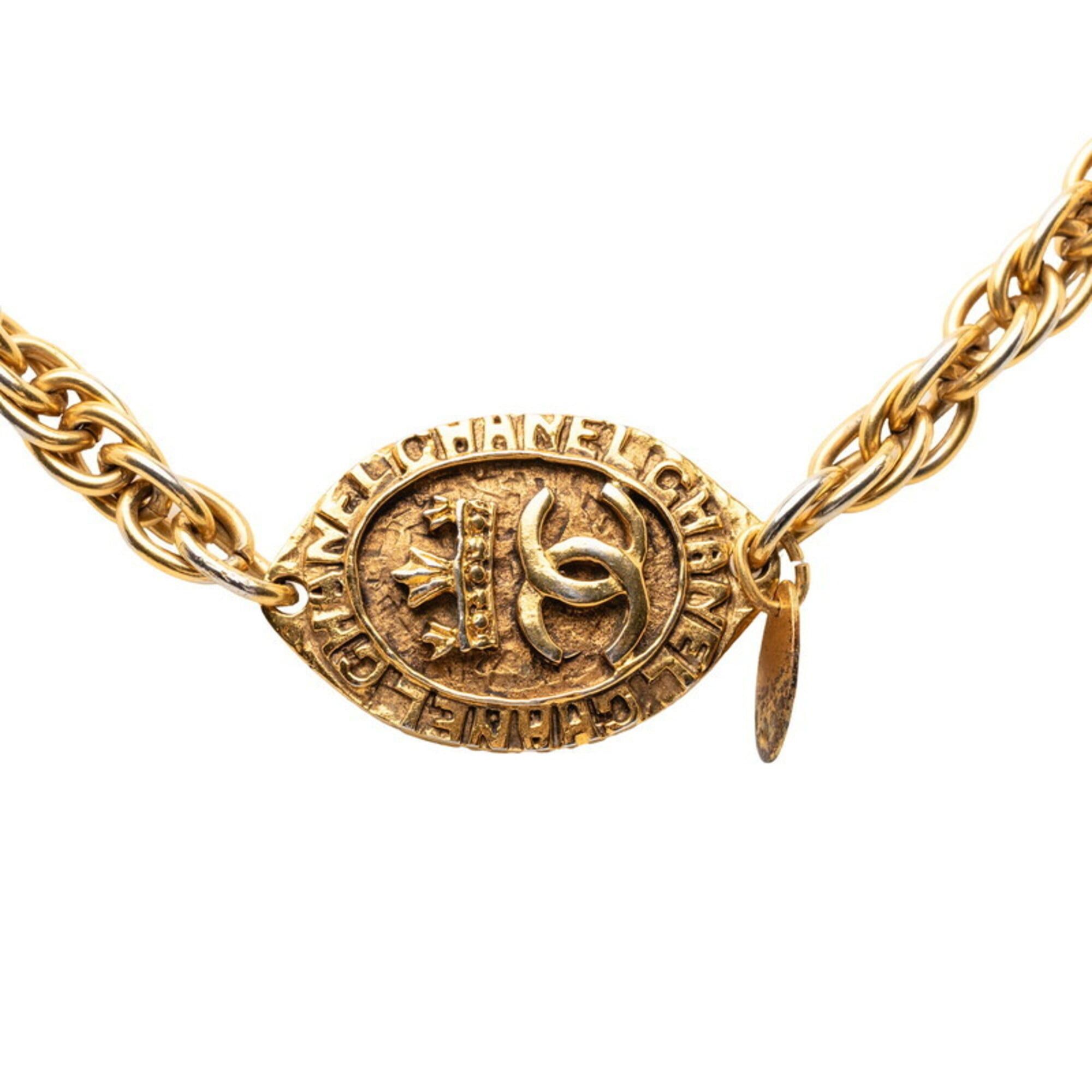 Chanel Chanel Coco Mark Long Necklace, Gold Plated, Women's CHANEL Size ONE SIZE - 1 Thumbnail