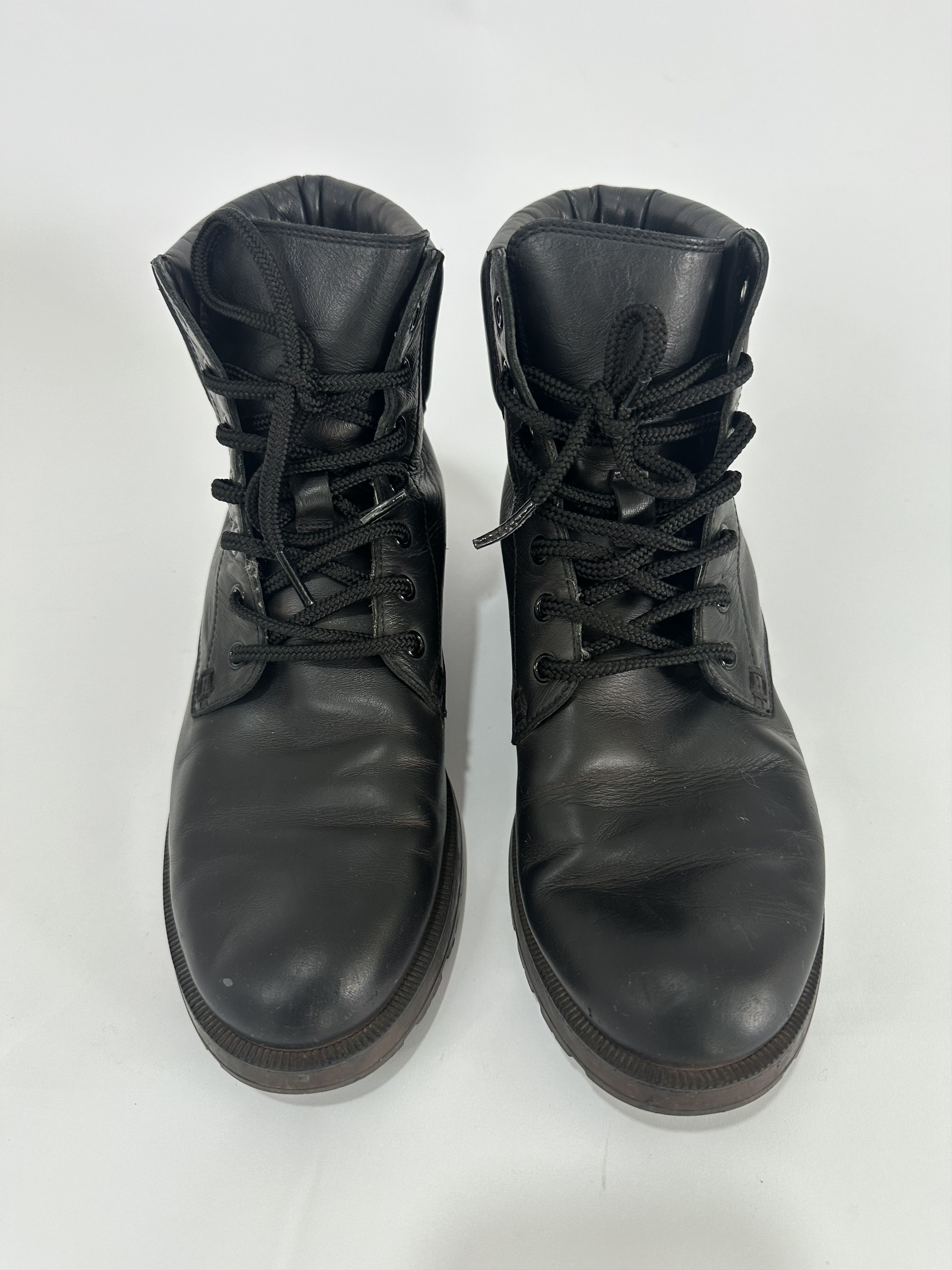 GUCCI Web Accent Leather Combat Boots Size: 6 UK US9, IT39