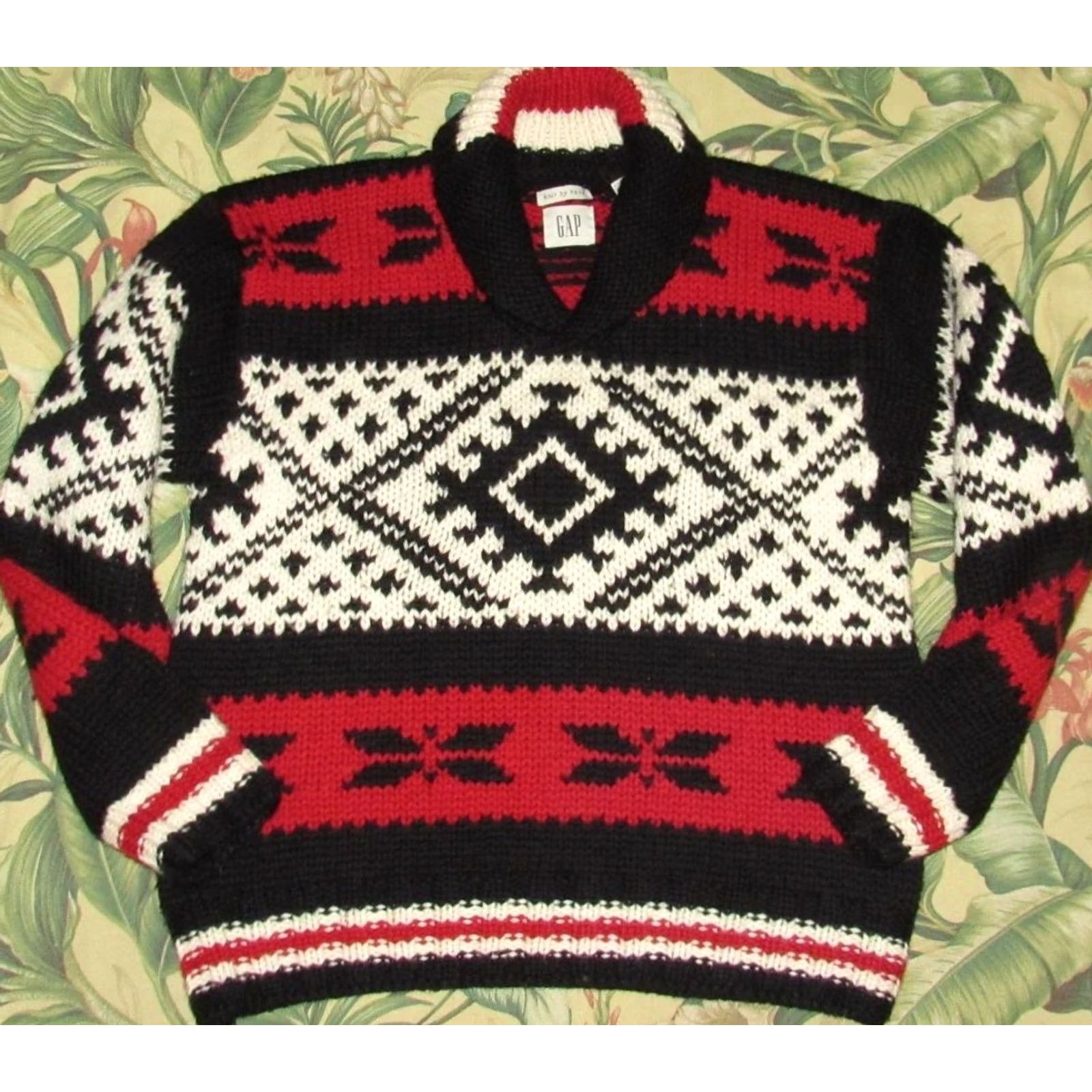 Gap Vtg GAP Wool Hand Knit Cowichan Pullover Sweater Medium Shirt Men XS? Size US M / EU 48-50 / 2 - 2 Thumbnail