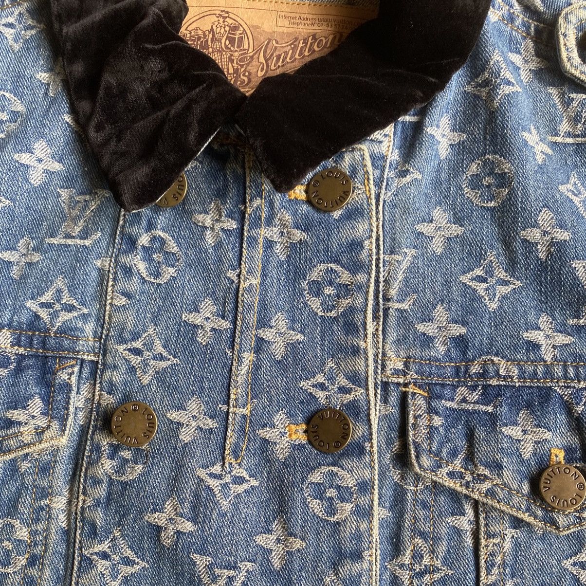Louis Vuitton × Marc Jacobs AW05 Denim Monogram Jacket Size M / US 6-8 / IT 42-44 - 5 Thumbnail