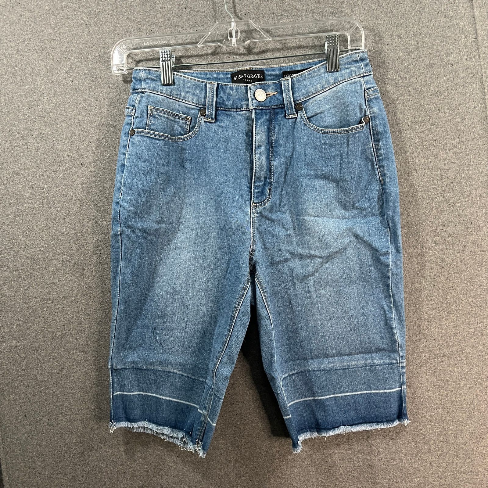 Other Susan Graver Customizable Cuffed Denim Shorts Medium Size 27" / US 4 / IT 40 - 1 Thumbnail
